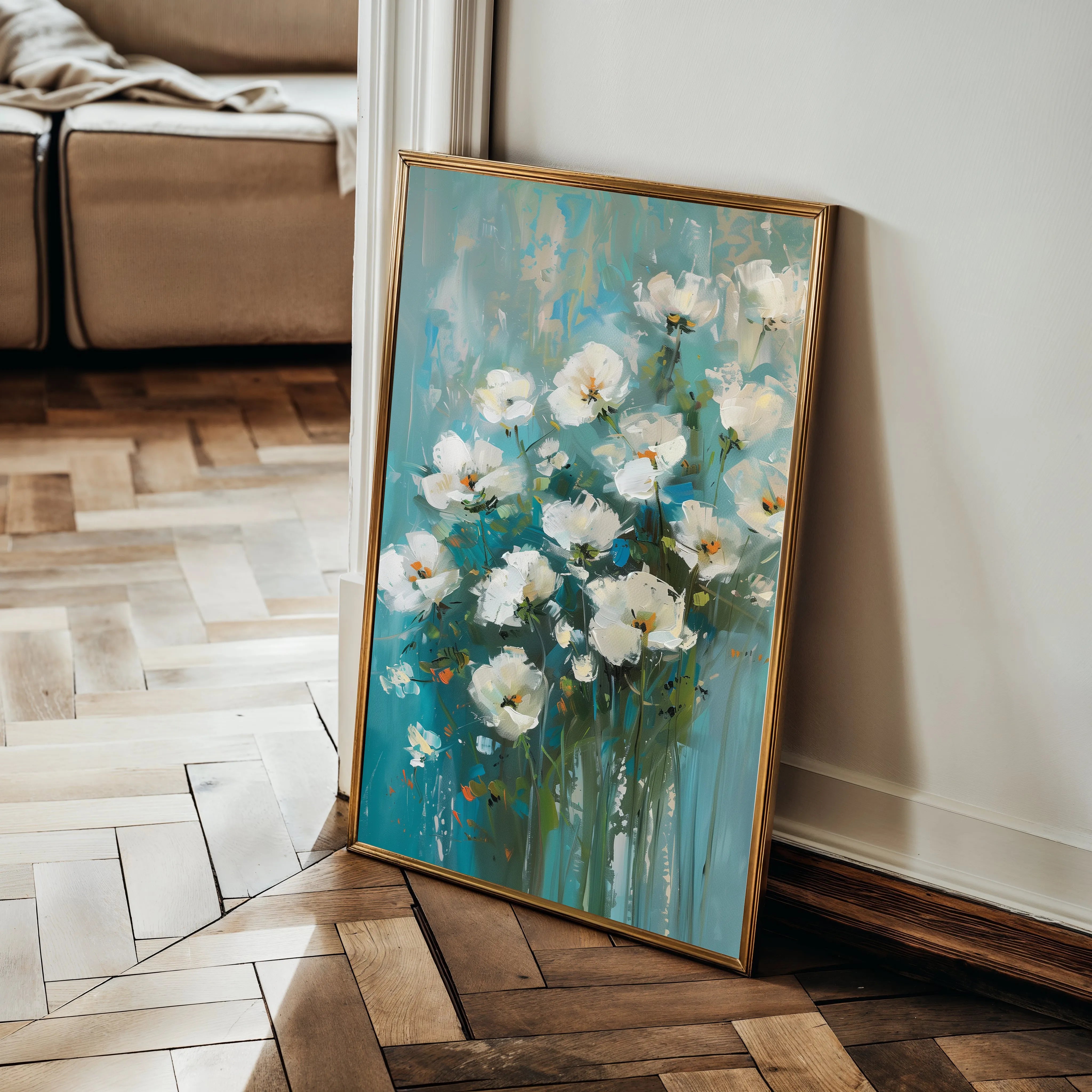 Floral 338 Canvas Art 60 x 40 cm / Black