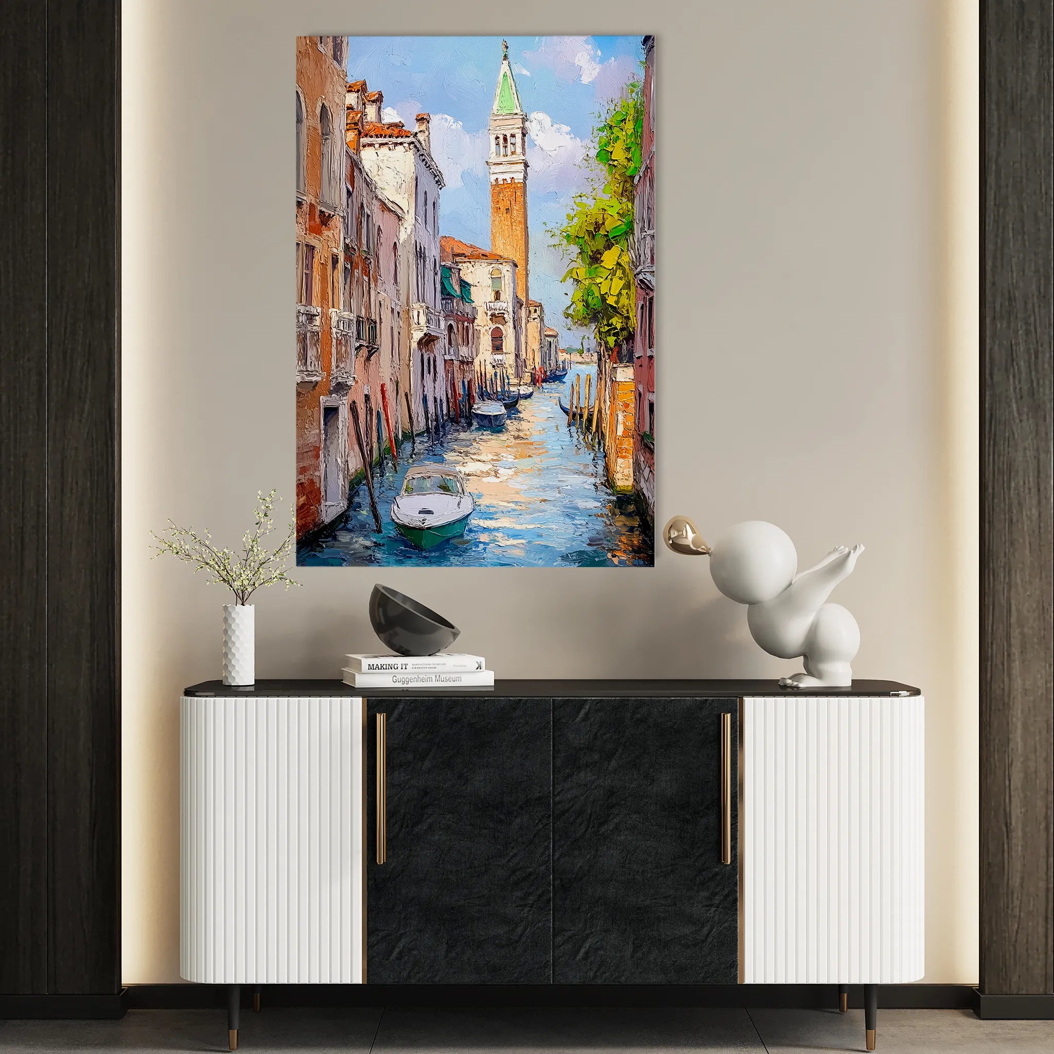 Landscape 338 Canvas Art 60 x 40 cm / Black