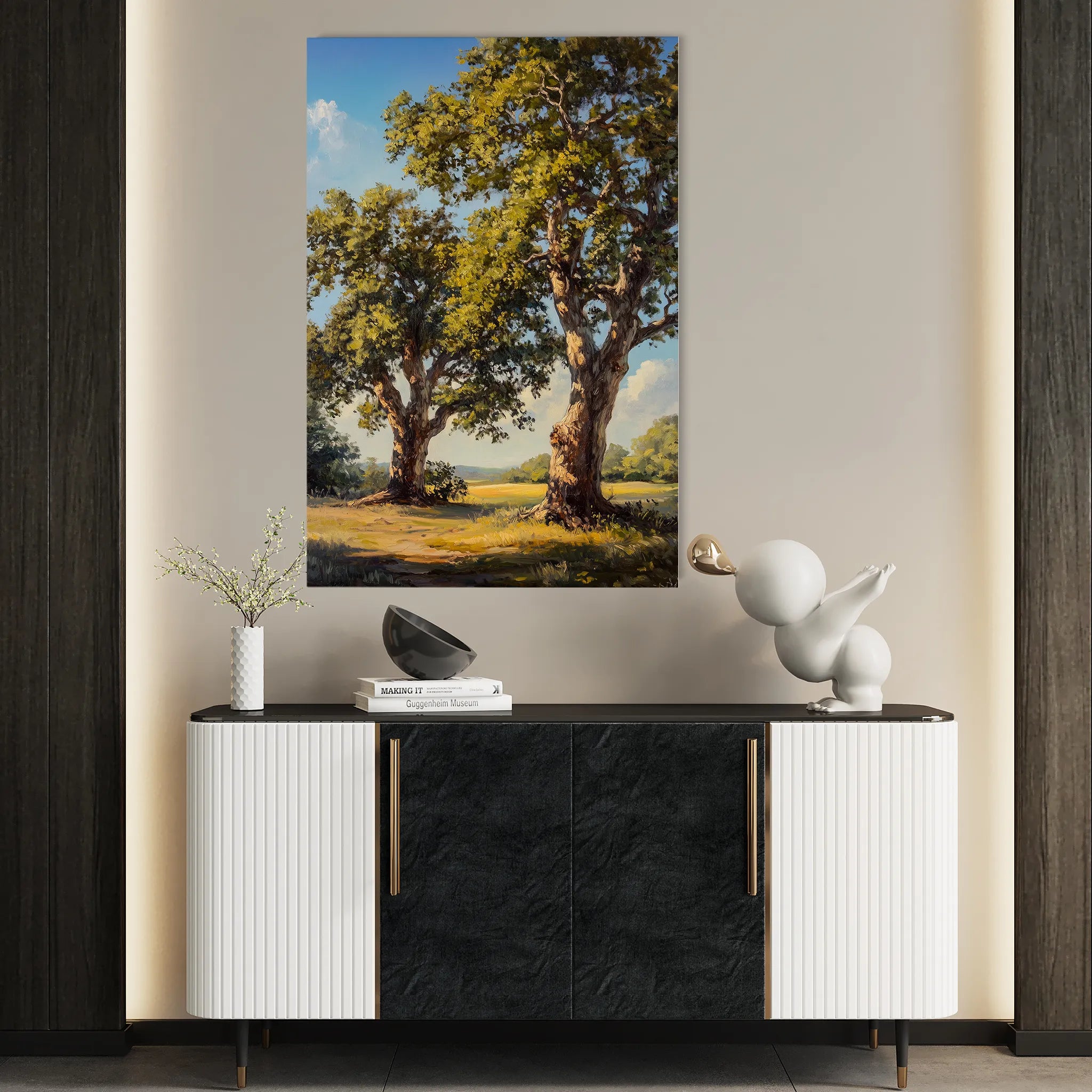 Landscape 339 Canvas Art 60 x 40 cm / Black