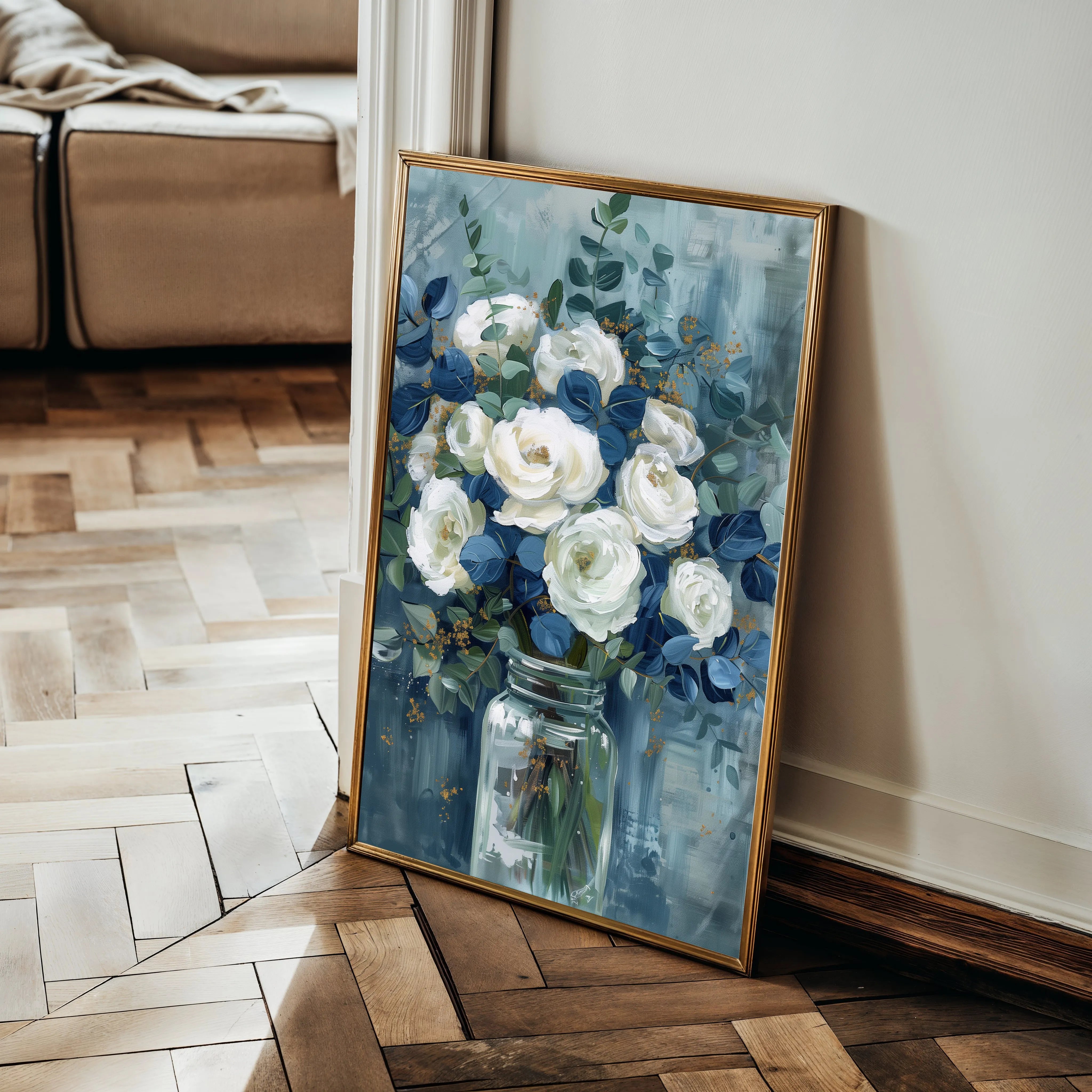 Floral 341 Canvas Art 60 x 40 cm / Black