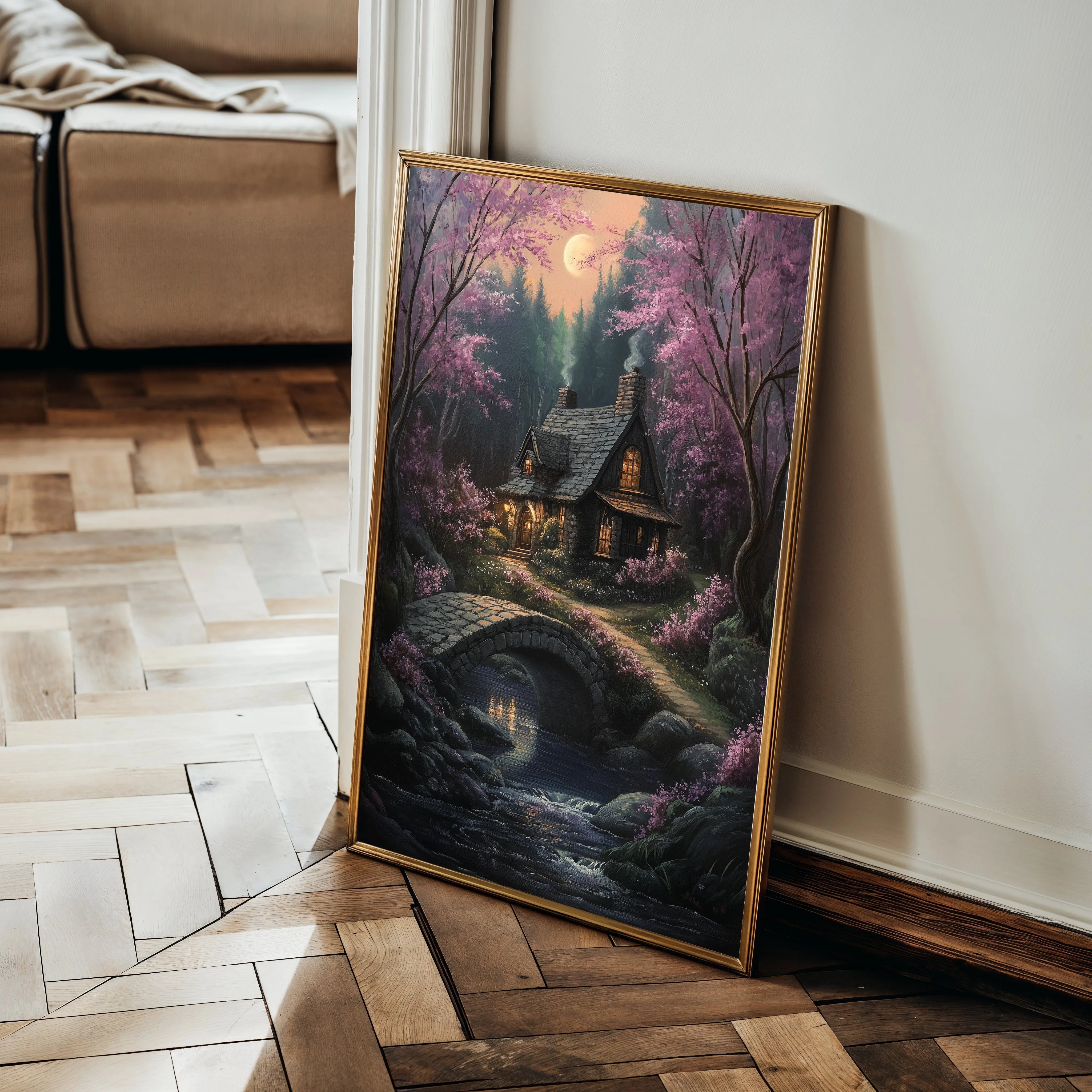 Landscape 341 Canvas Art 60 x 40 cm / Black