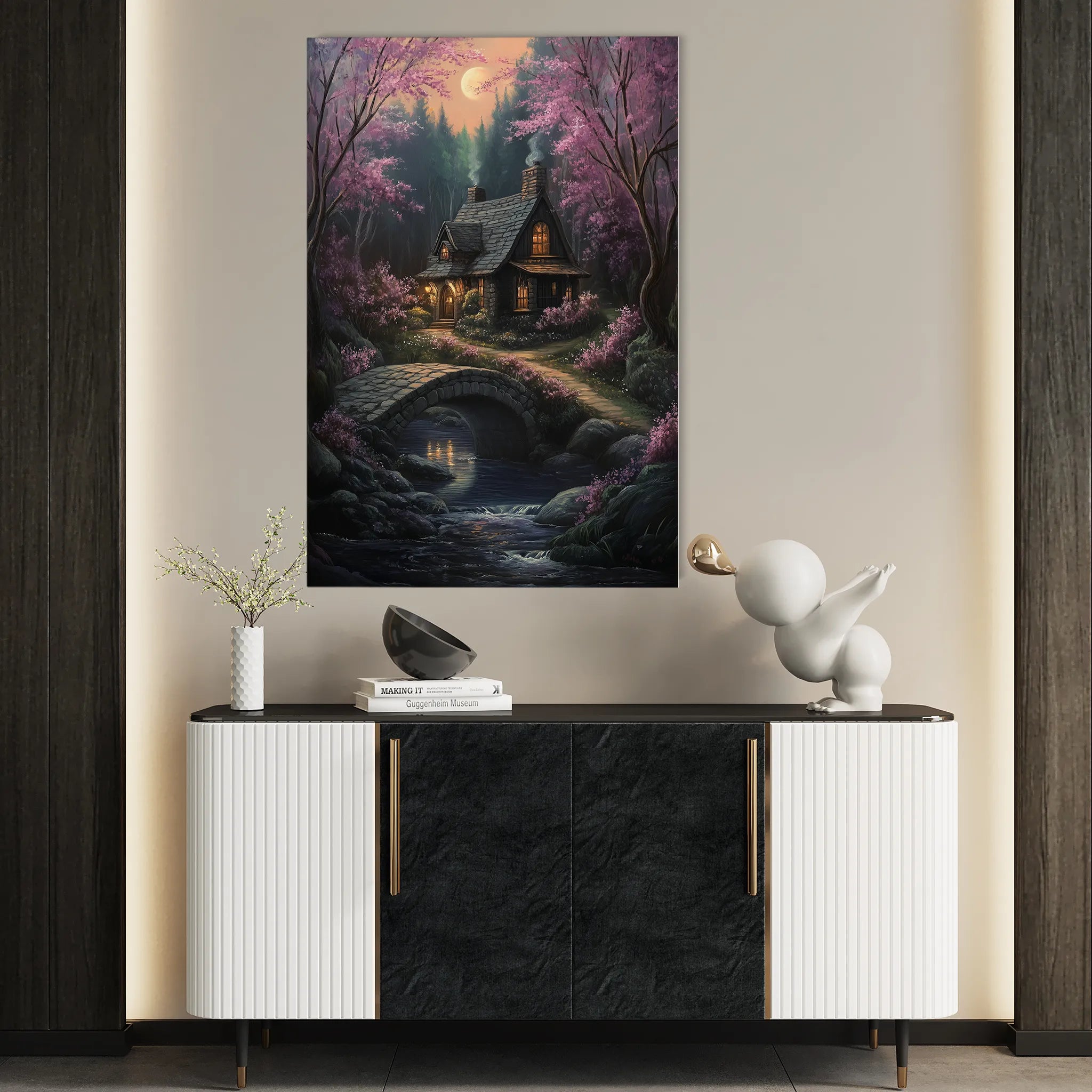 Landscape 341 Canvas Art 60 x 40 cm / Black