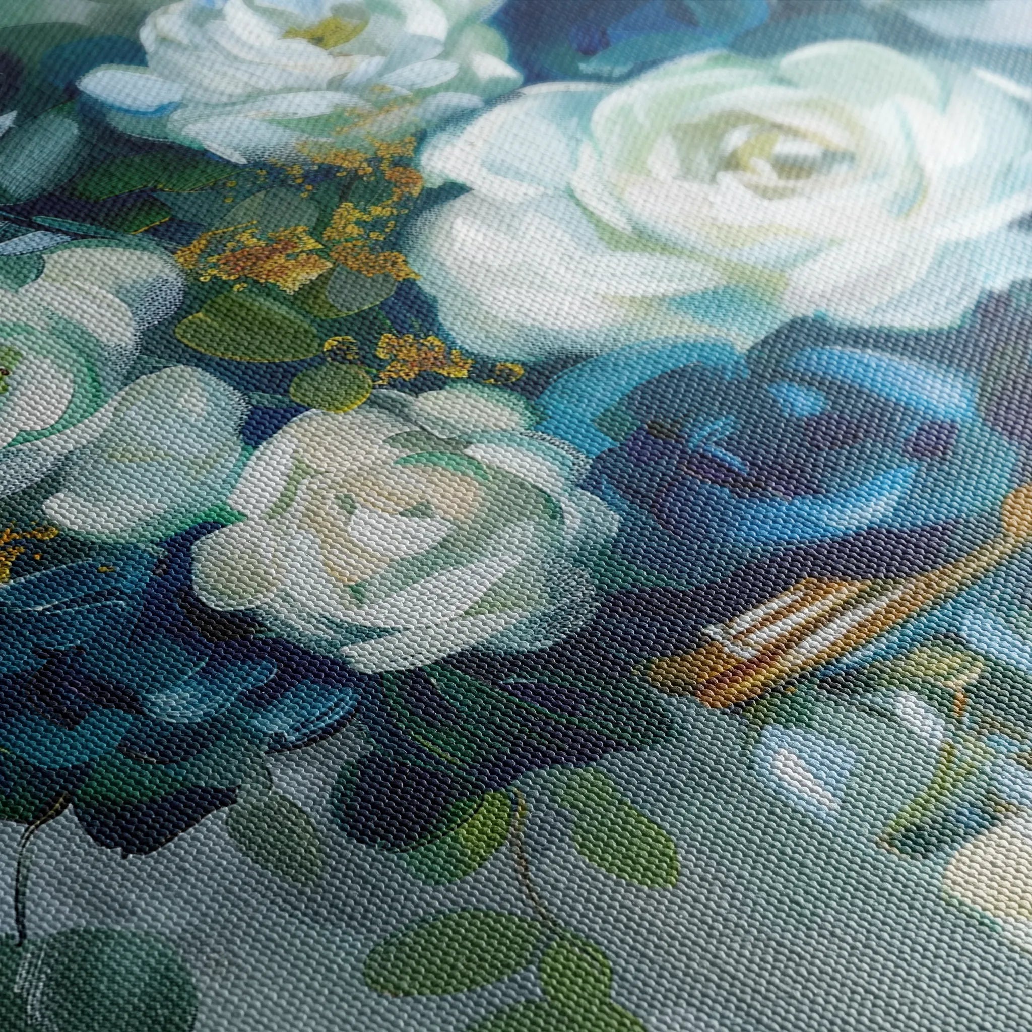 Floral 342 Canvas Art 60 x 40 cm / Black