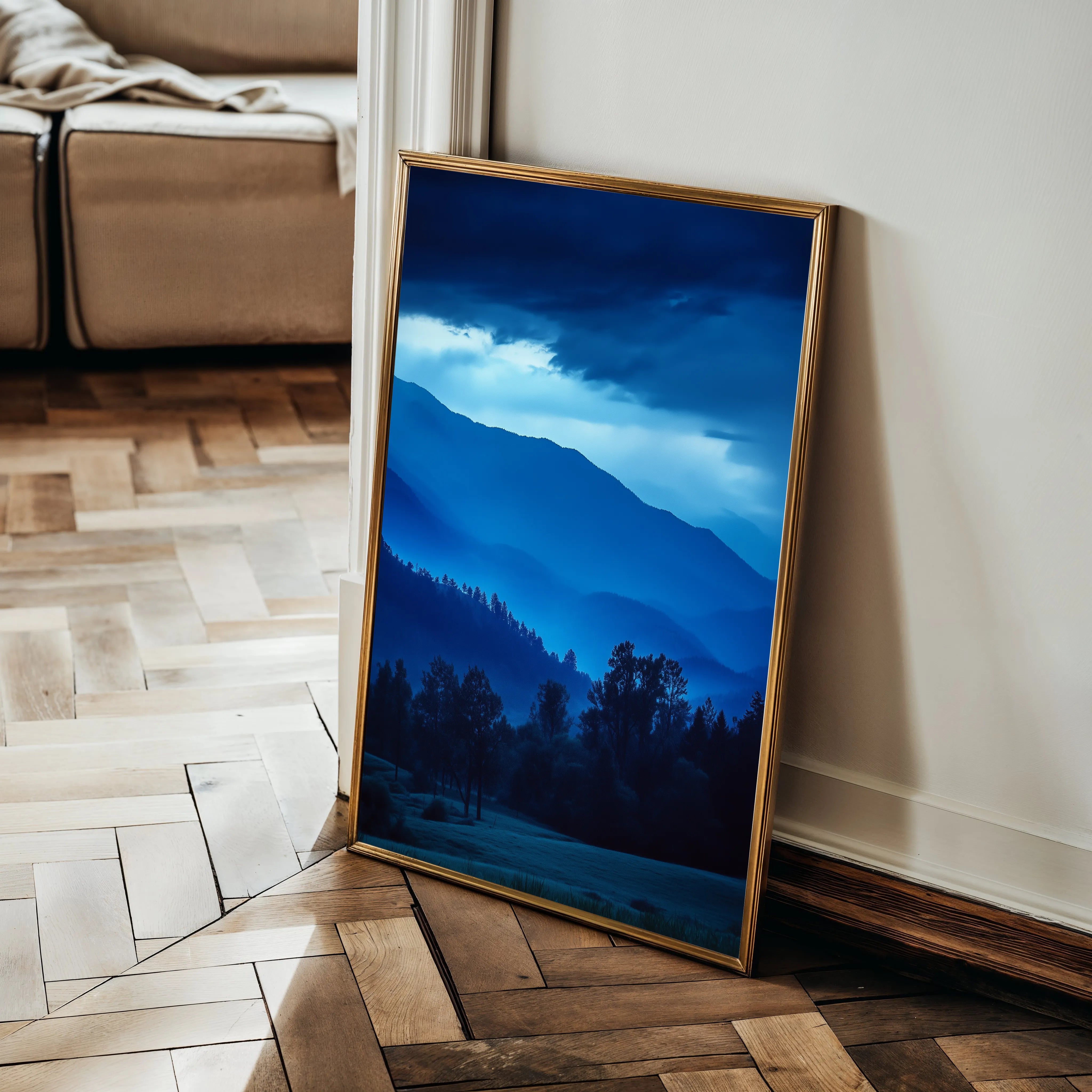 Landscape 342 Canvas Art 60 x 40 cm / Black