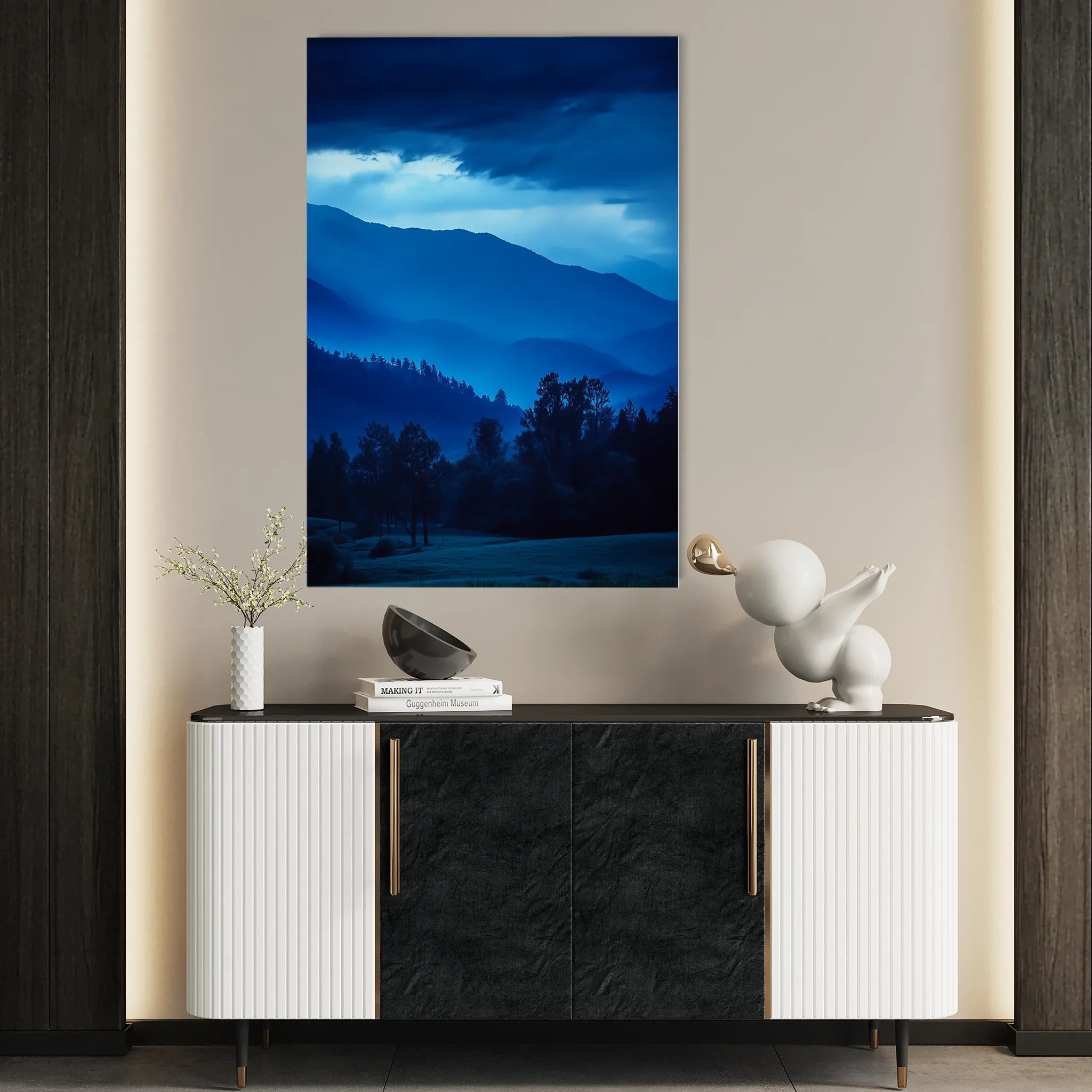 Landscape 342 Canvas Art 60 x 40 cm / Black