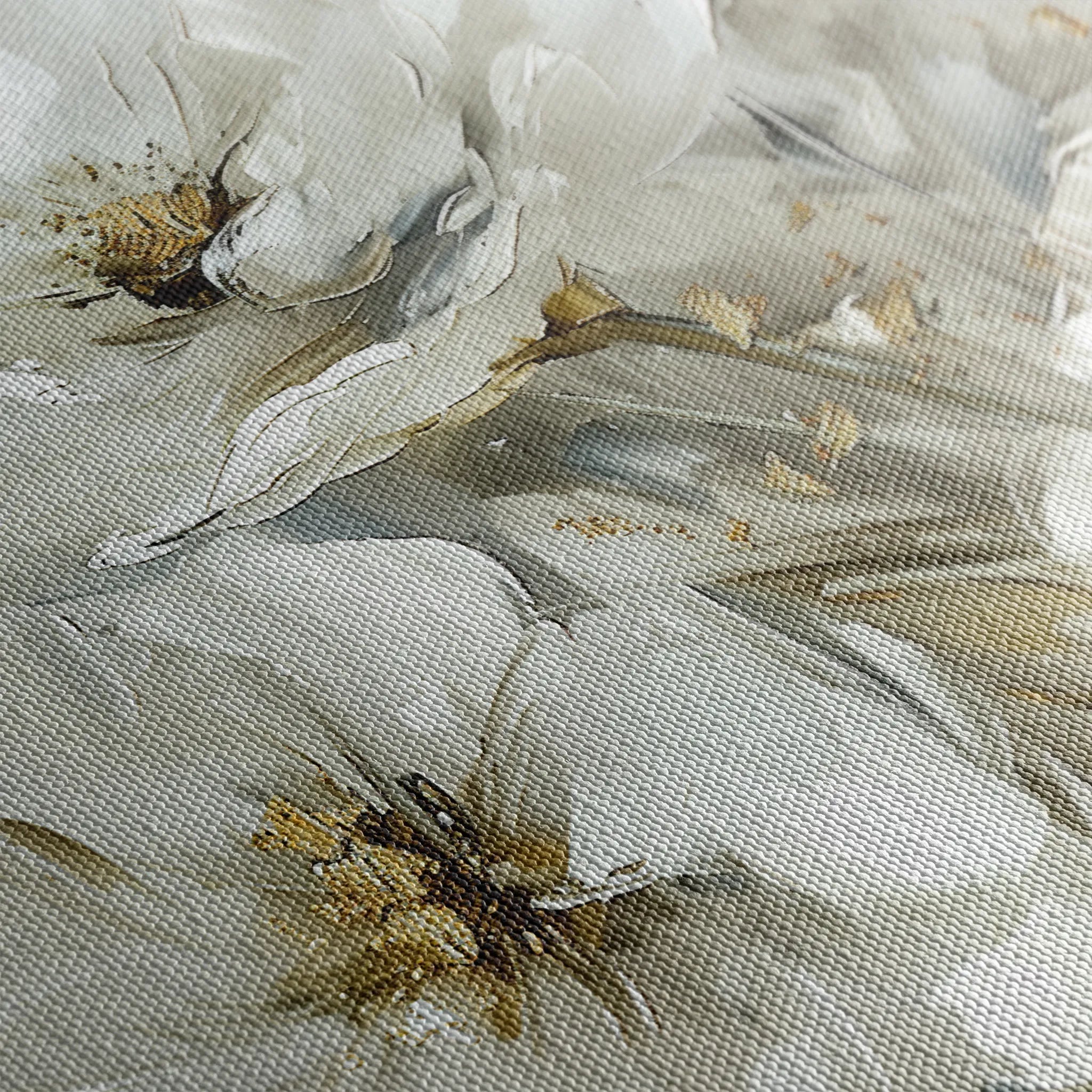 Floral 343 Canvas Art 60 x 40 cm / Black