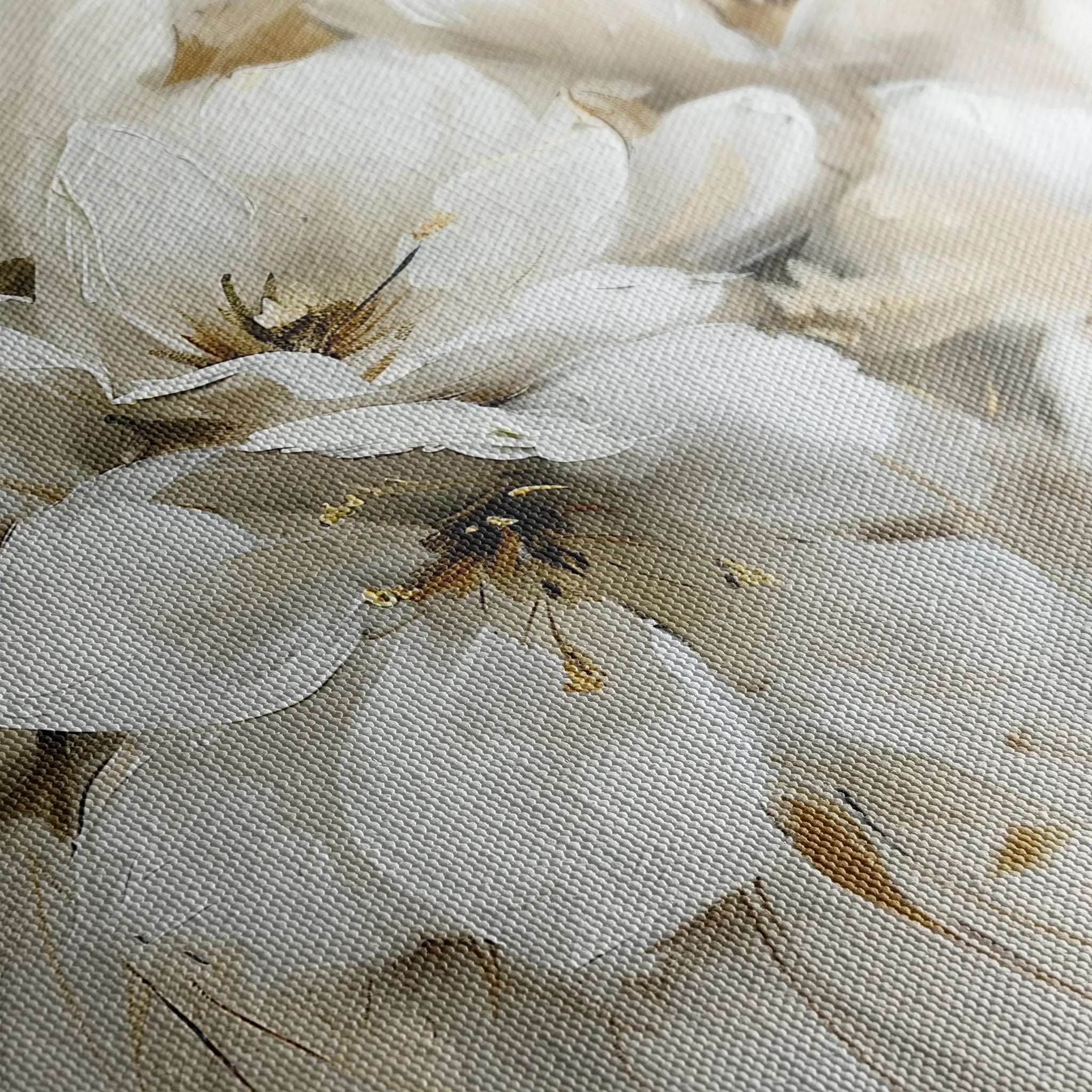 Floral 344 Canvas Art 60 x 40 cm / Black