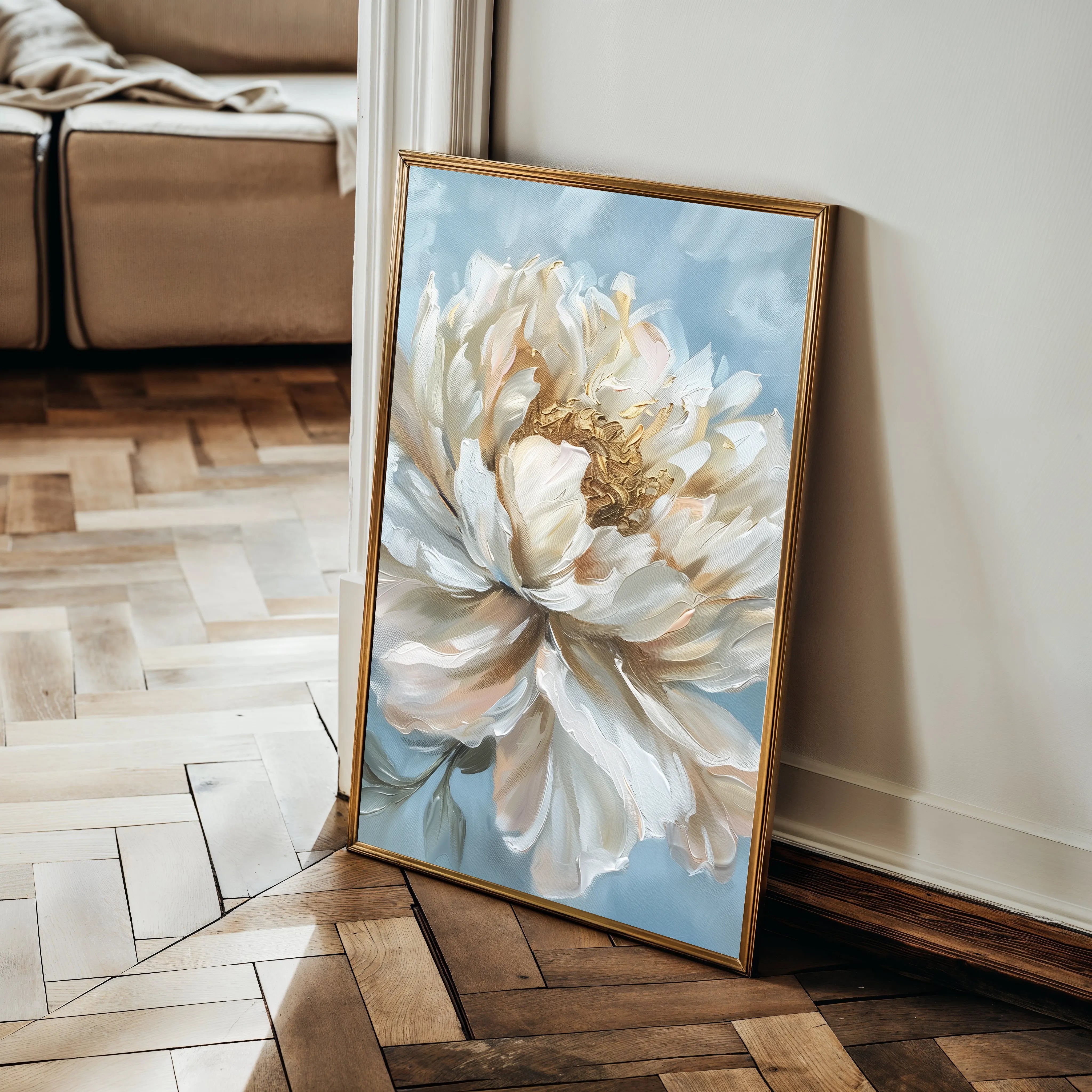 Floral 345 Canvas Art 60 x 40 cm / Black