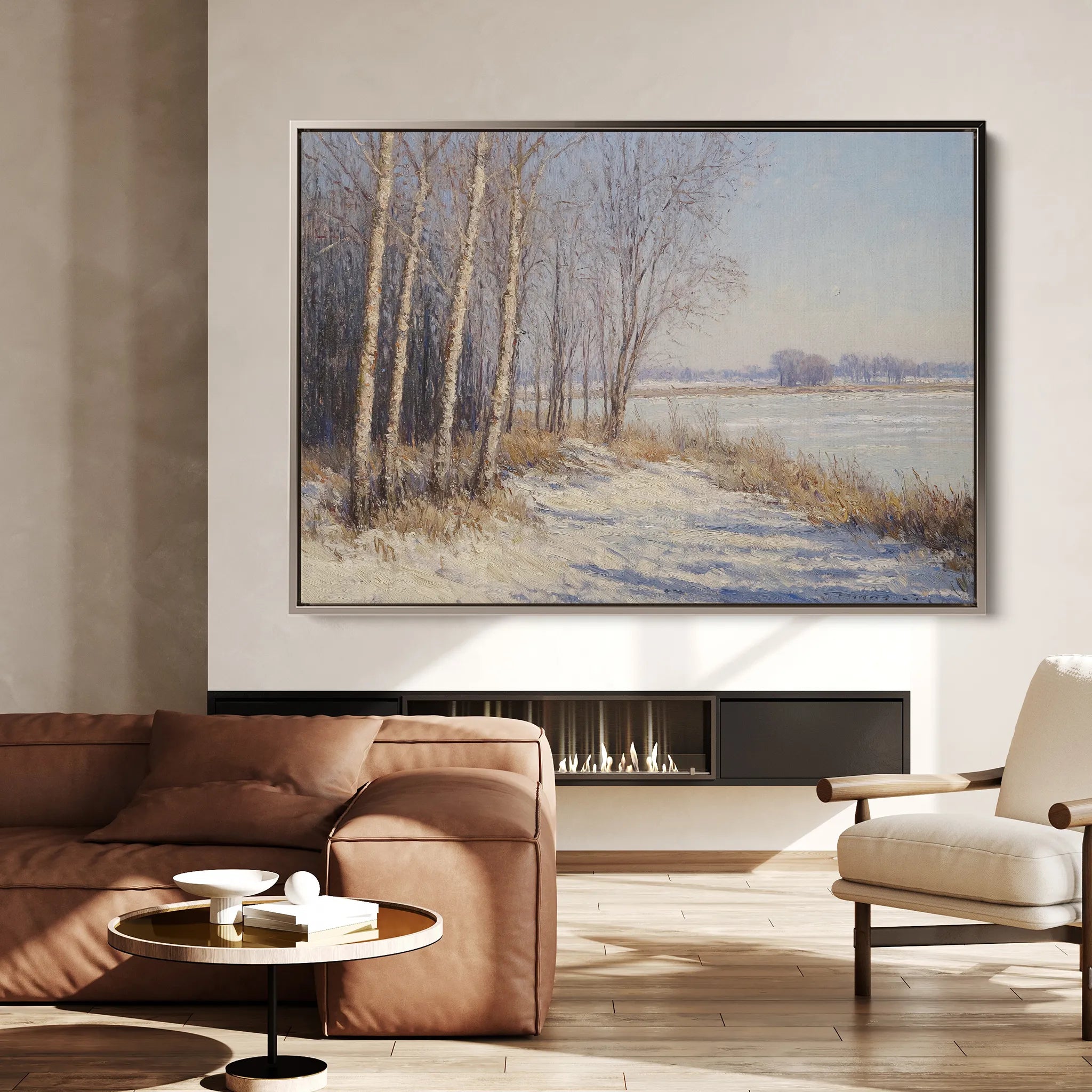 Landscape 345 Canvas Art 60 x 40 cm / Black