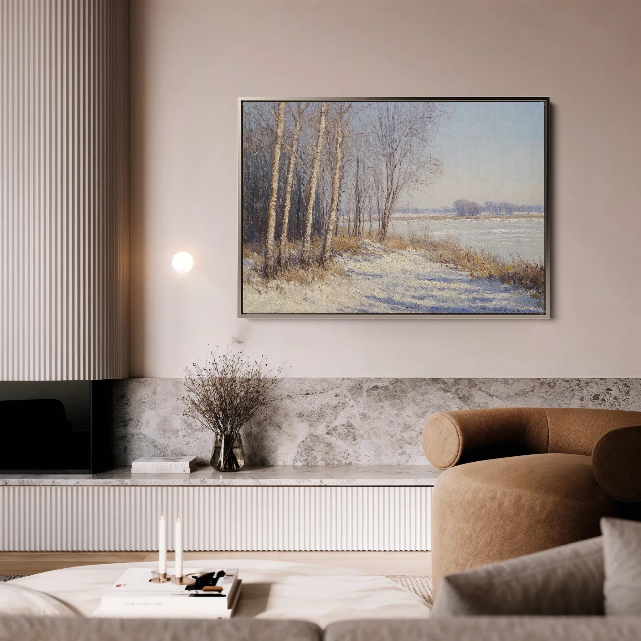 Landscape 345 Canvas Art 60 x 40 cm / Black
