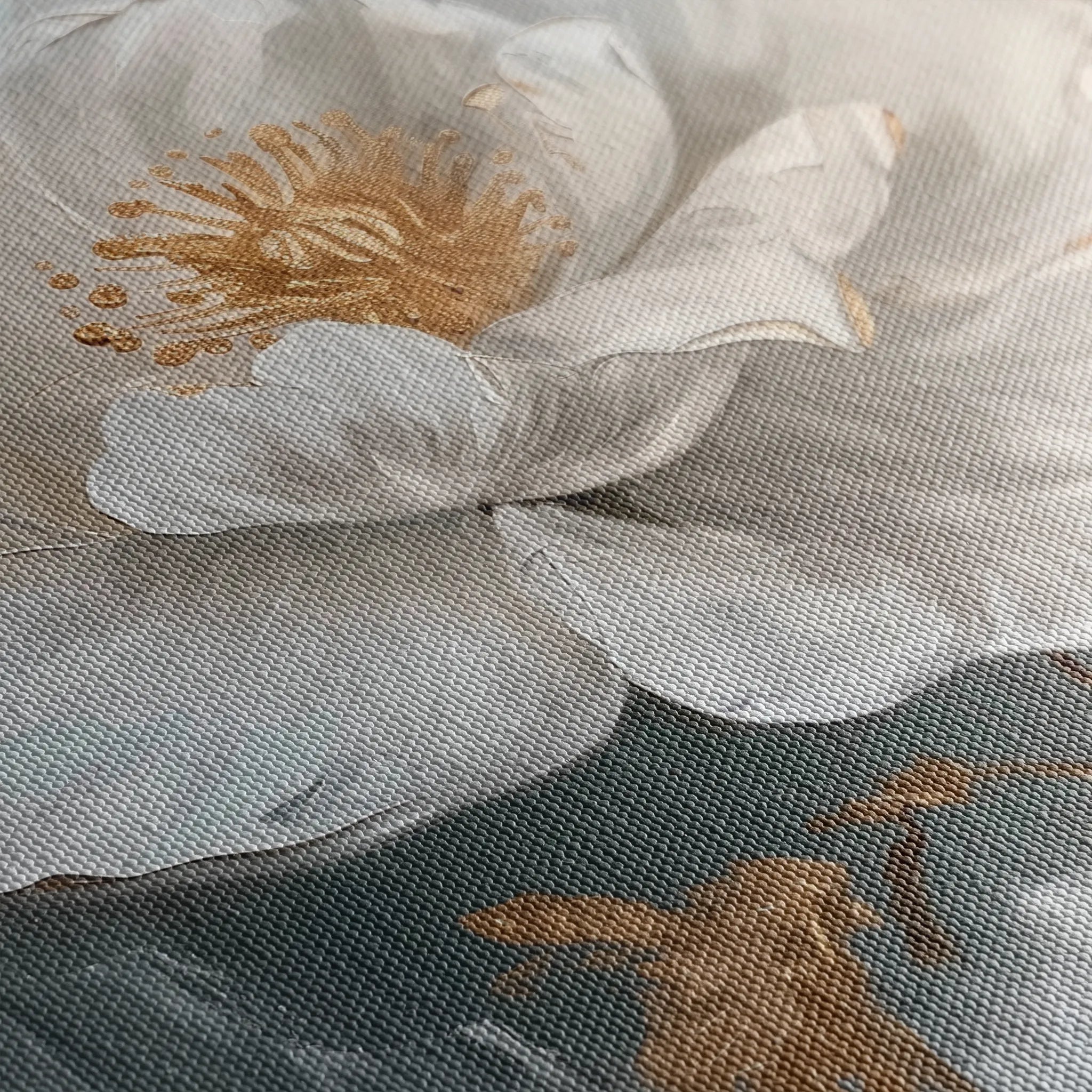 Floral 348 Canvas Art 60 x 40 cm / Black