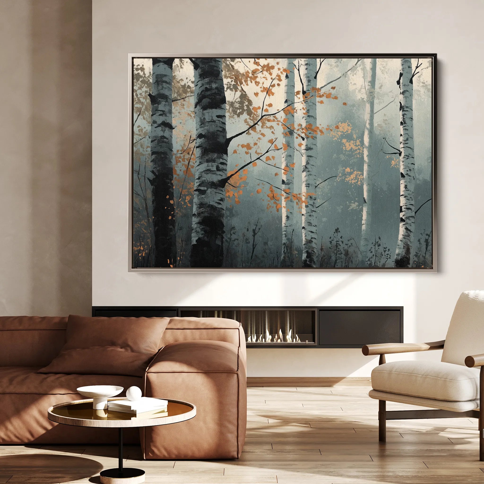 Landscape 348 Canvas Art 60 x 40 cm / Black