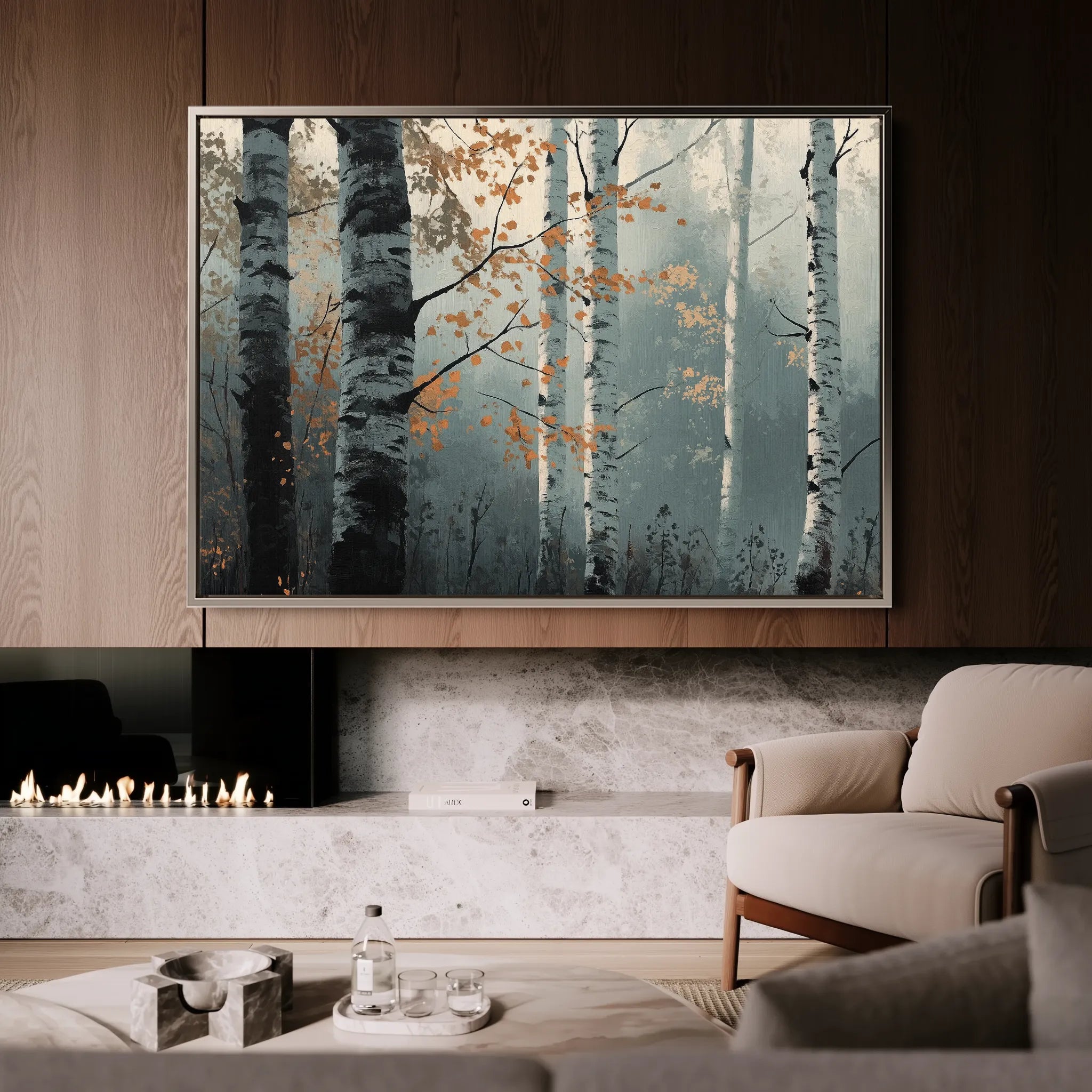 Landscape 348 Canvas Art 60 x 40 cm / Black