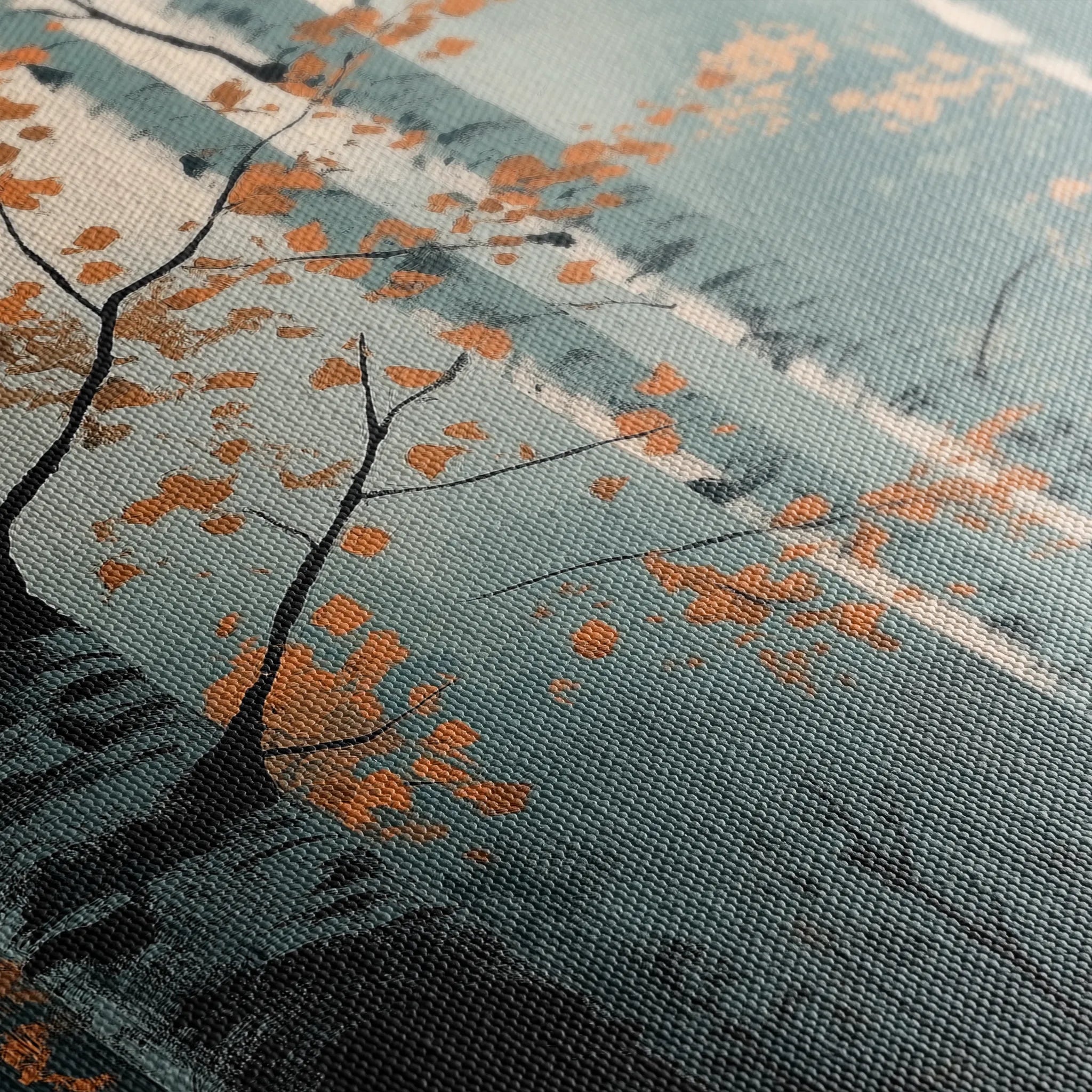 Landscape 348 Canvas Art 60 x 40 cm / Black