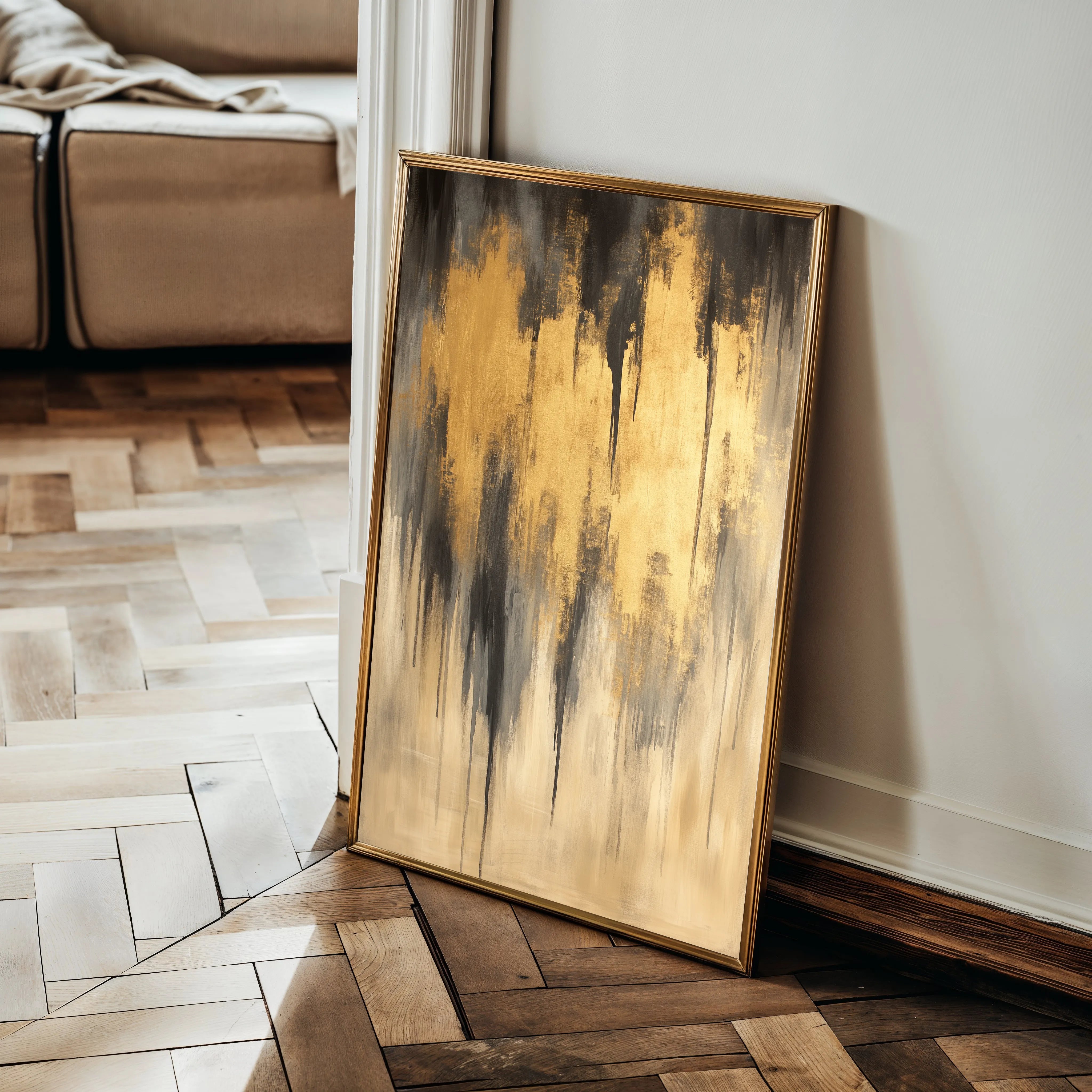 Abstract 350 Canvas Art 60 x 40 cm / Black
