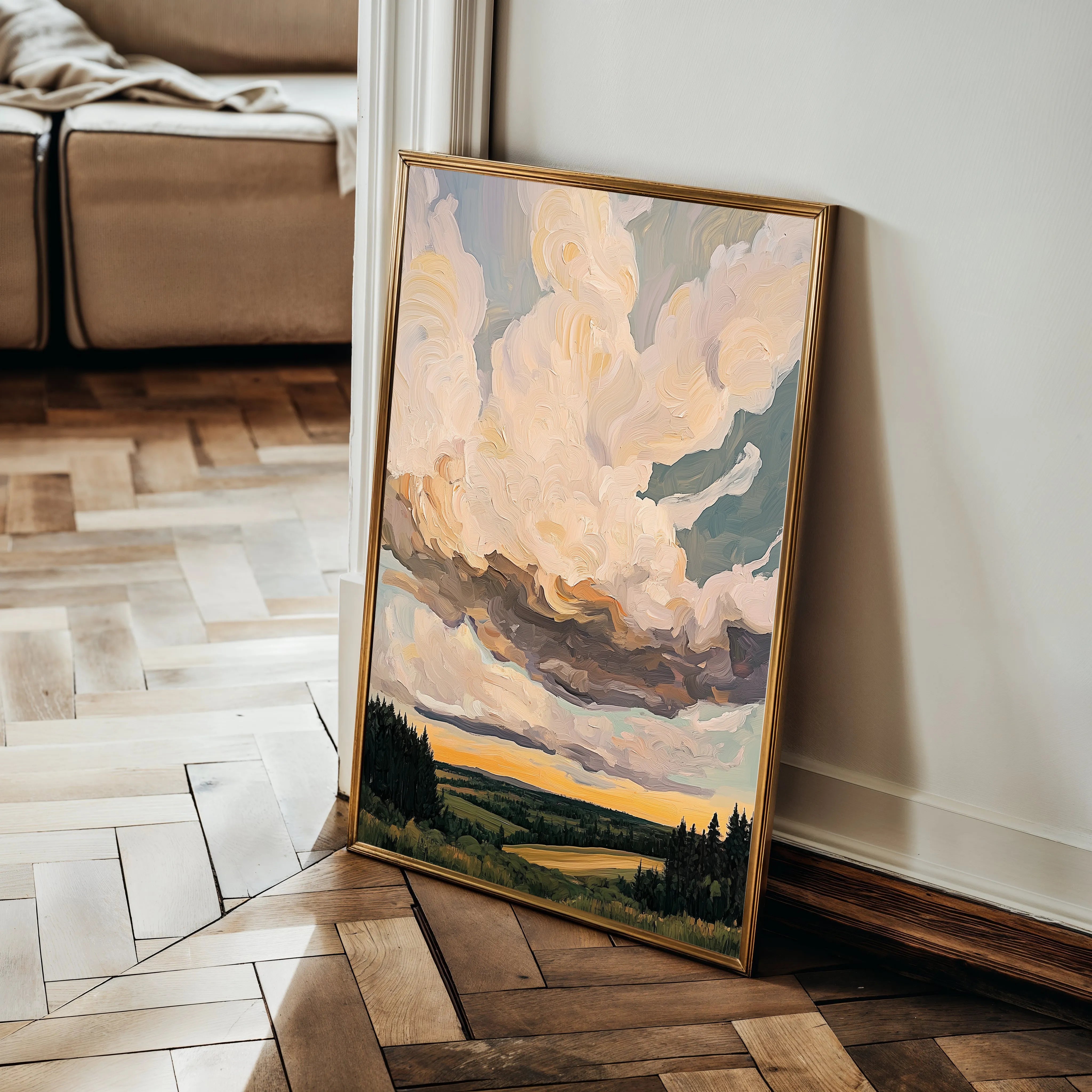Landscape 350 Canvas Art 60 x 40 cm / Black