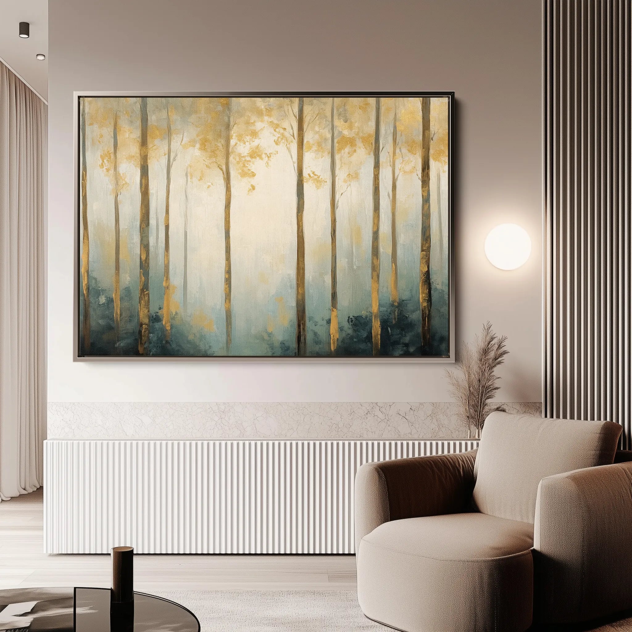 Landscape 351 Canvas Art 60 x 40 cm / Black
