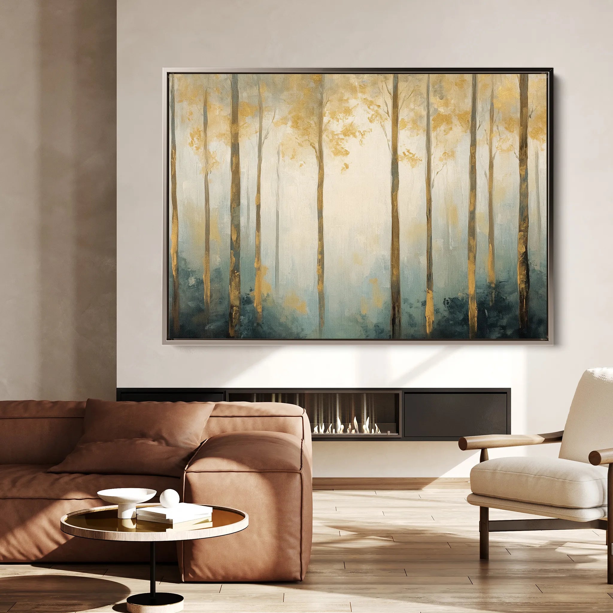 Landscape 351 Canvas Art 60 x 40 cm / Black
