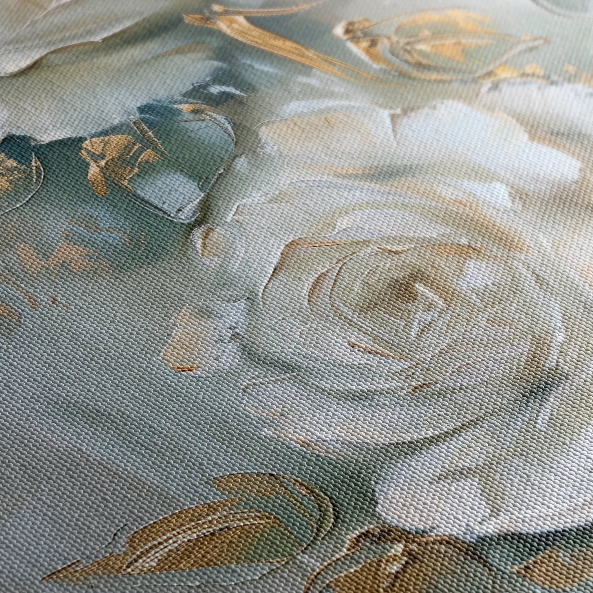 Floral 352 Canvas Art 60 x 40 cm / Black