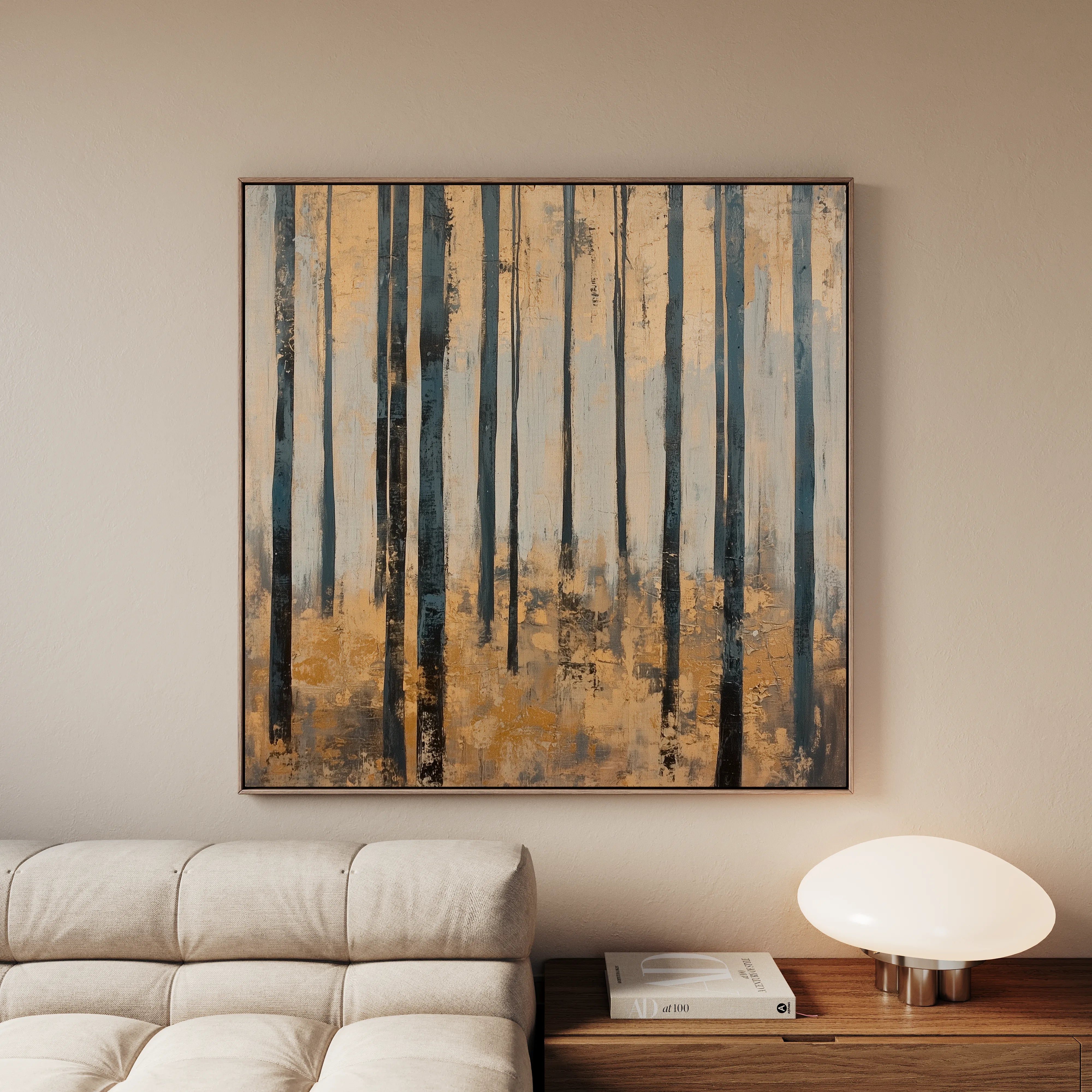 Landscape 353 Canvas Art 60 x 60 cm / Black