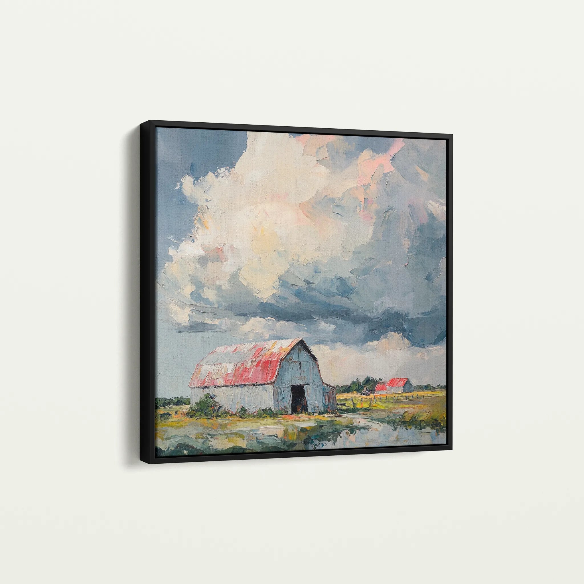 Landscape 356 Canvas Art 60 x 60 cm / Black