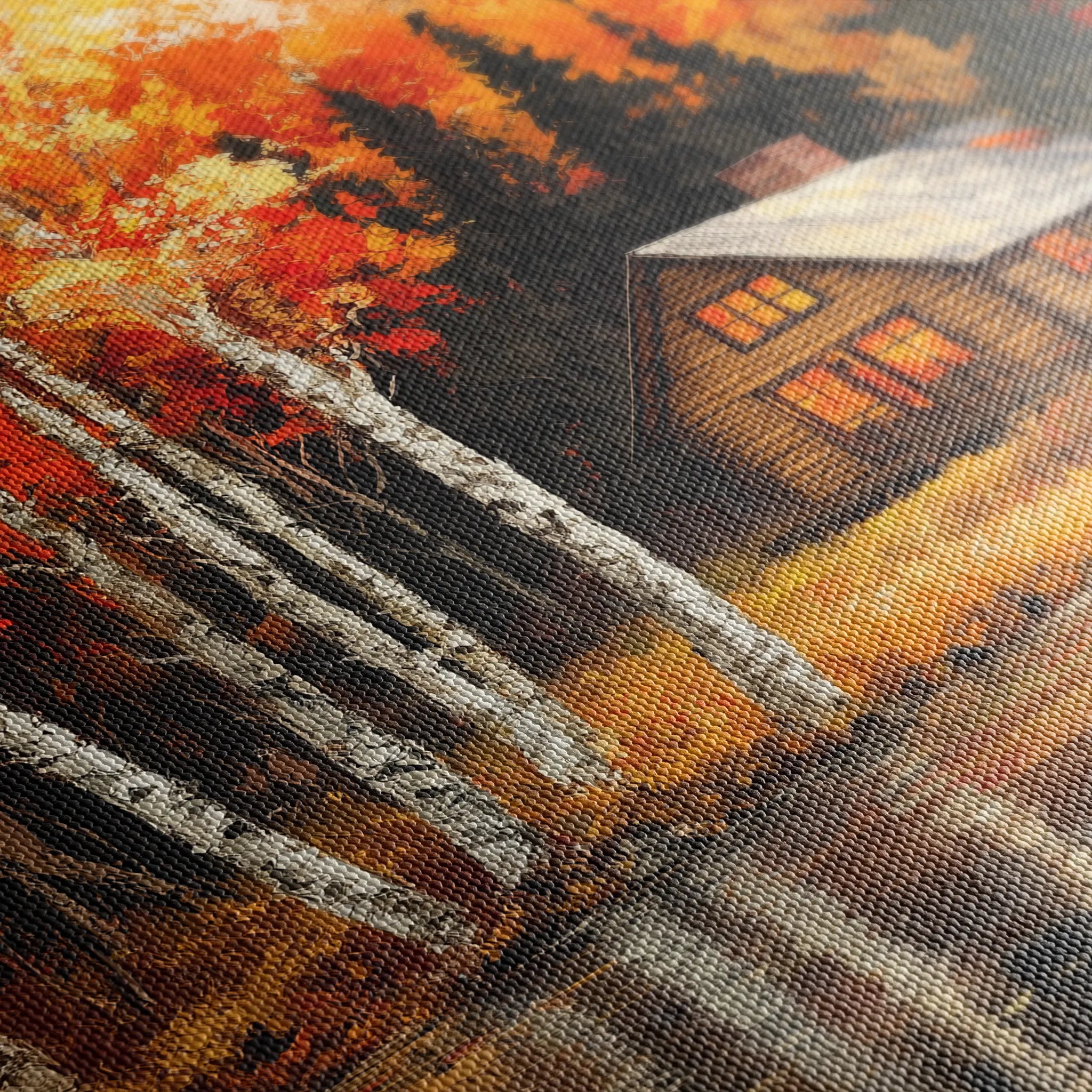 Landscape 358 Canvas Art 60 x 40 cm / Black