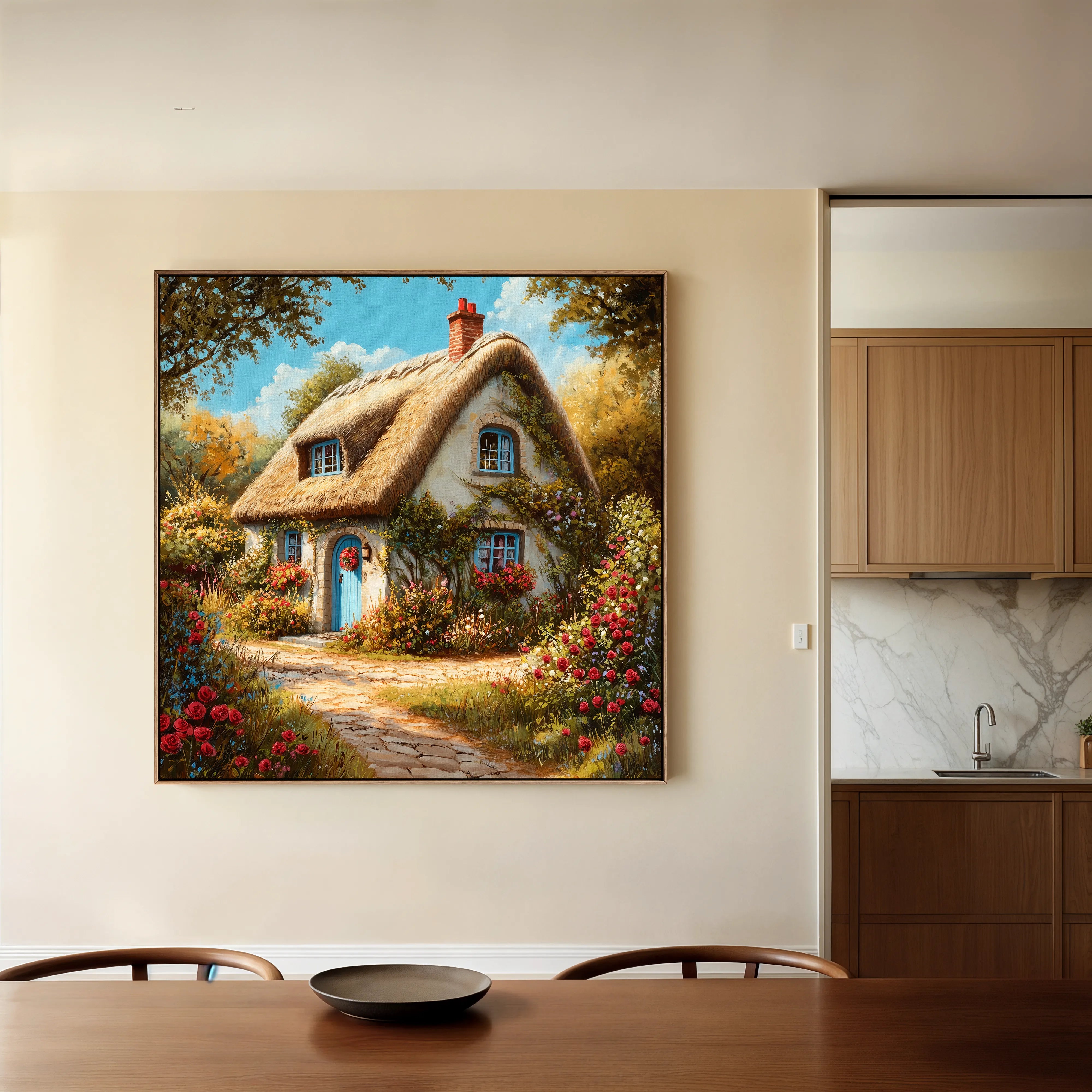 Landscape 359 Canvas Art 60 x 60 cm / Black