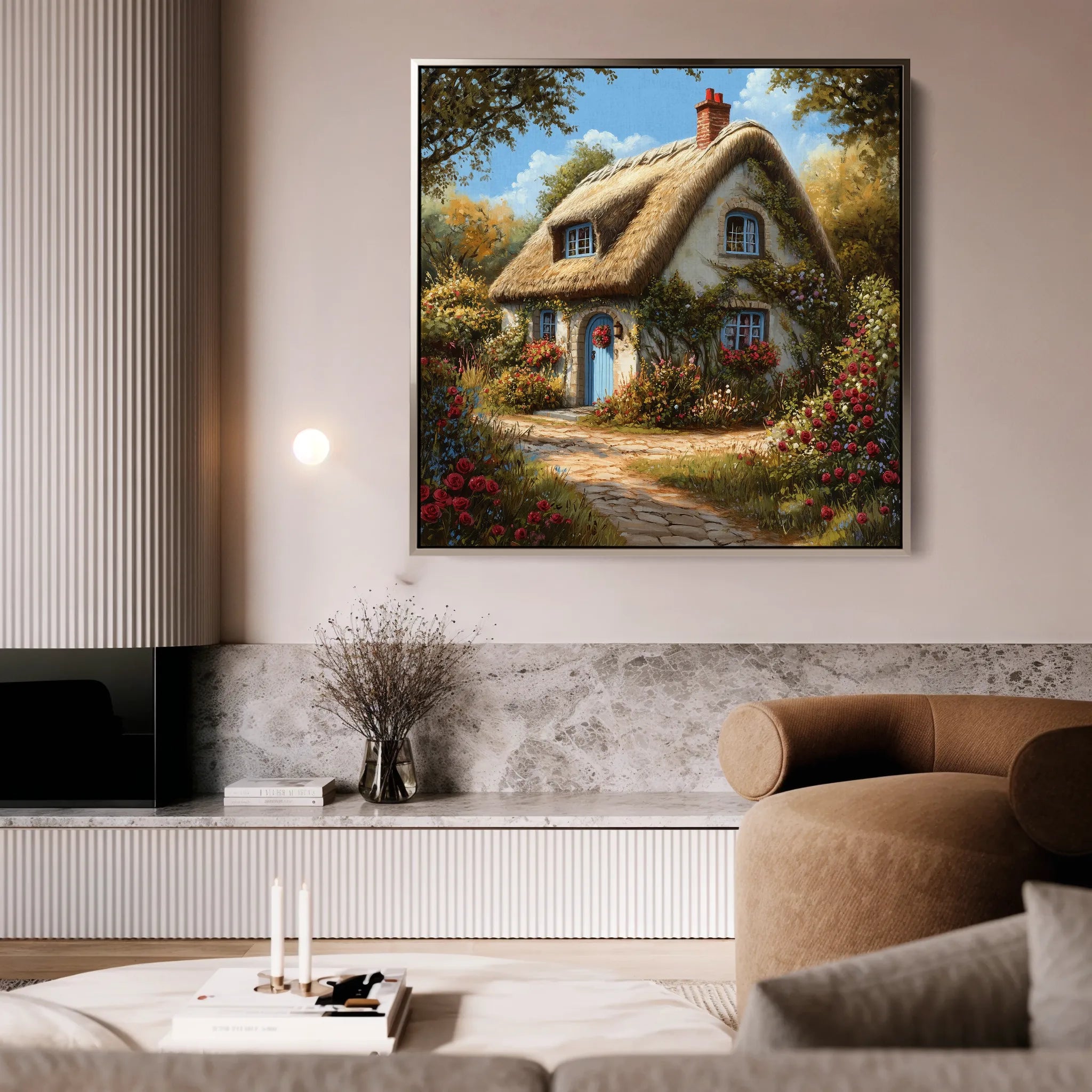 Landscape 359 Canvas Art 60 x 60 cm / Black