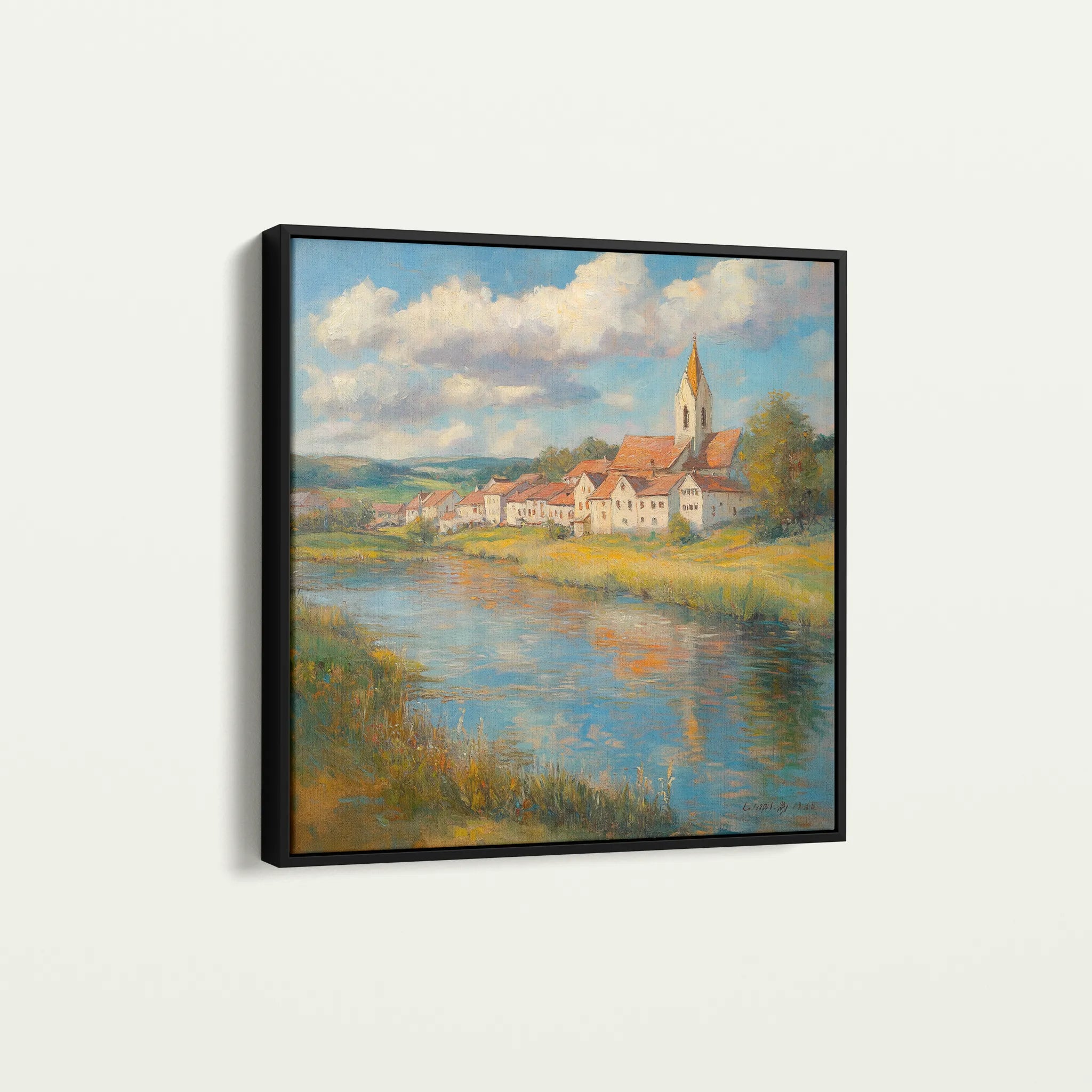 Landscape 360 Canvas Art 60 x 60 cm / Black