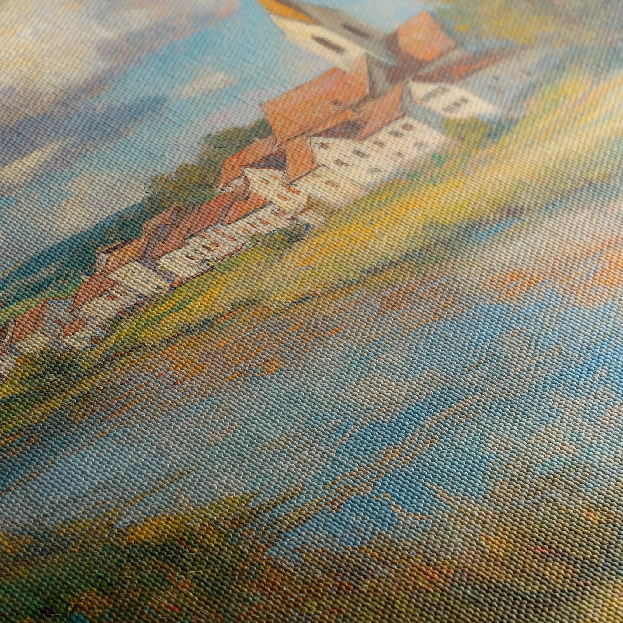 Landscape 360 Canvas Art 60 x 60 cm / Black
