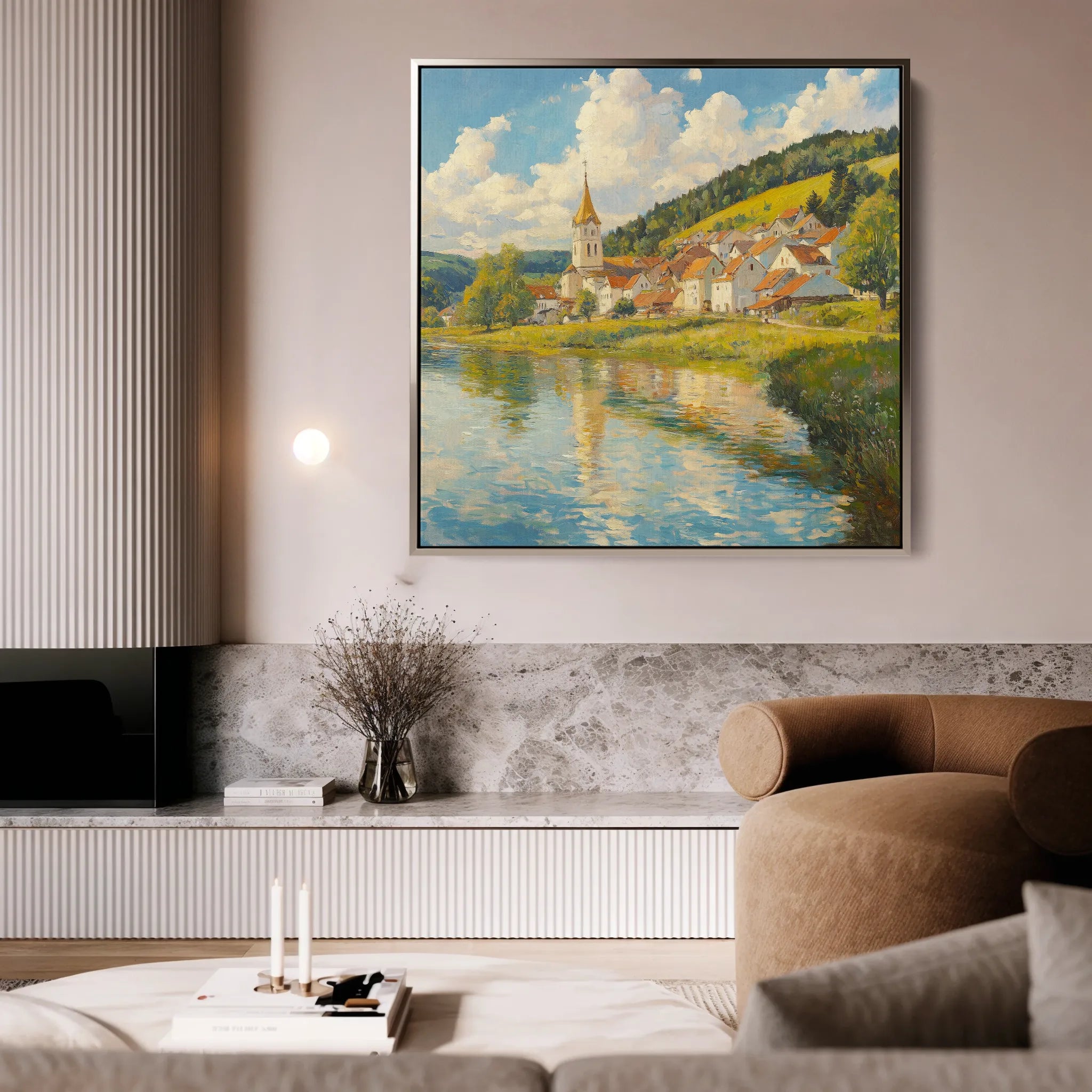 Landscape 361 Canvas Art 60 x 60 cm / Black