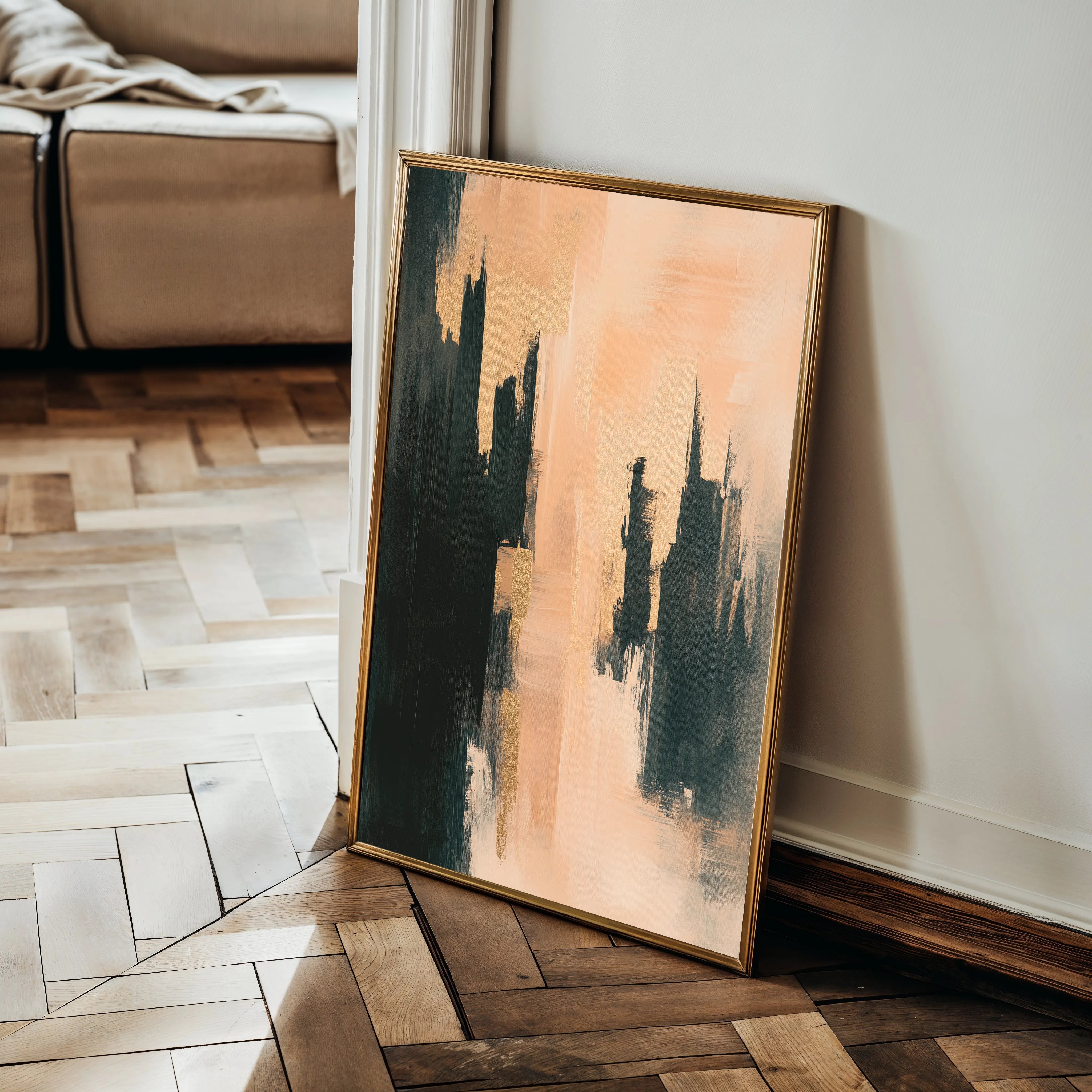 Abstract 363 Canvas Art 60 x 40 cm / Black