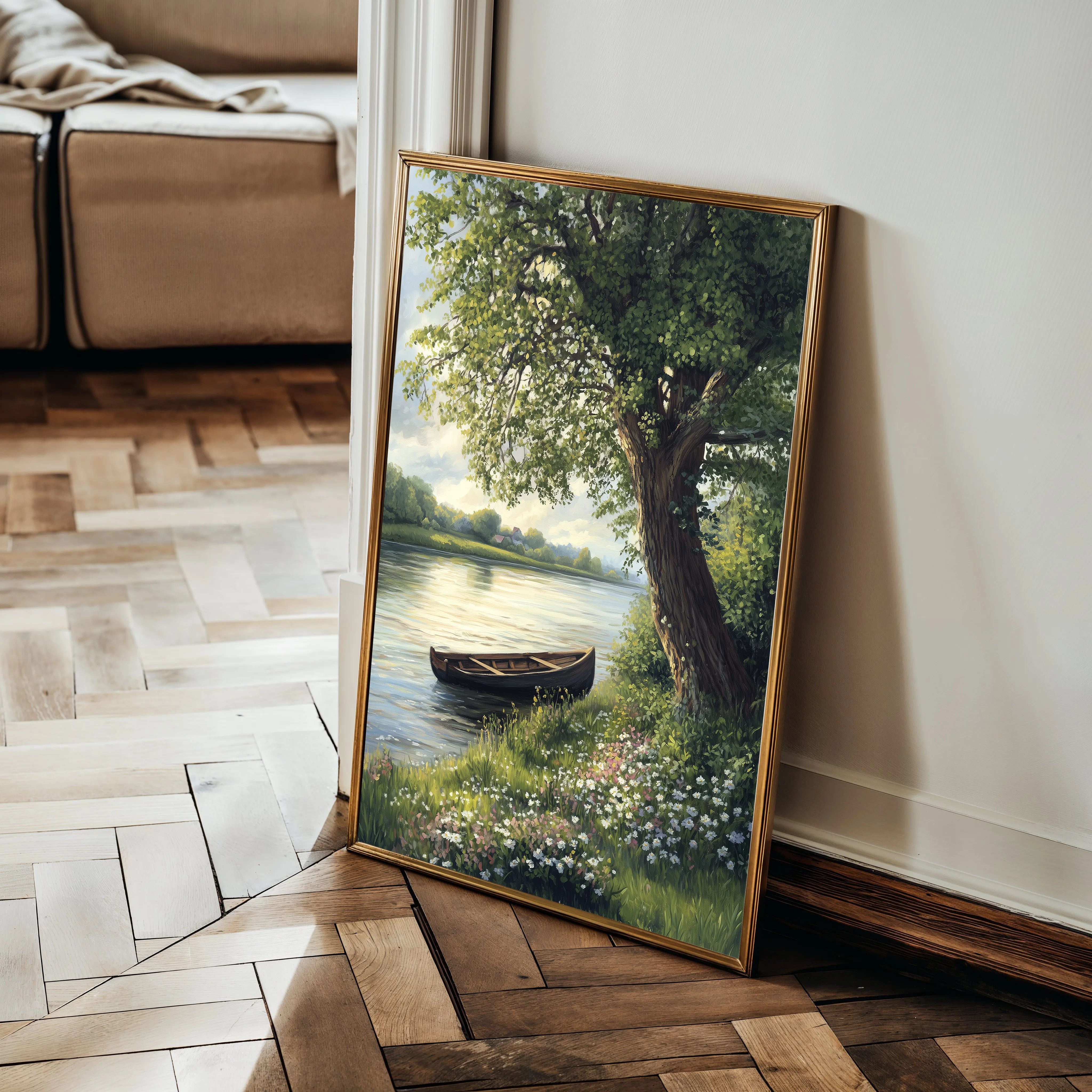 Landscape 363 Canvas Art 60 x 40 cm / Black