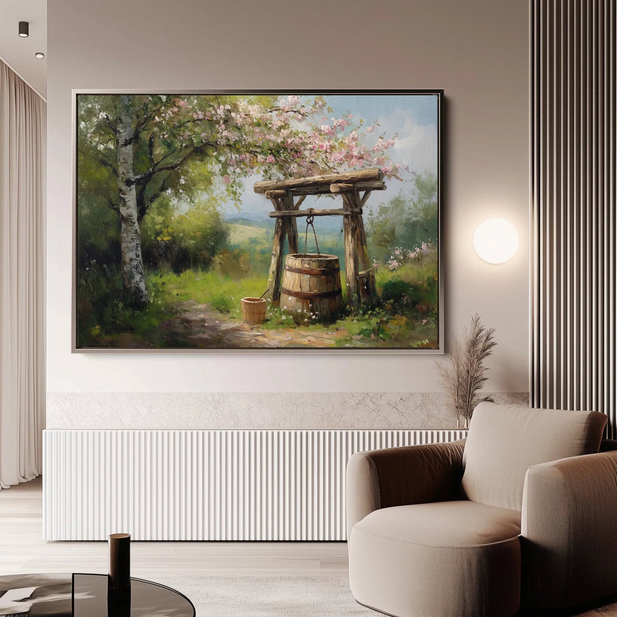 Landscape 364 Canvas Art 60 x 40 cm / Black