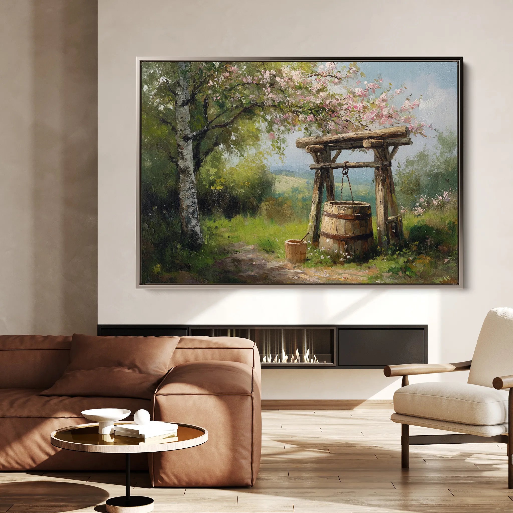 Landscape 364 Canvas Art 60 x 40 cm / Black