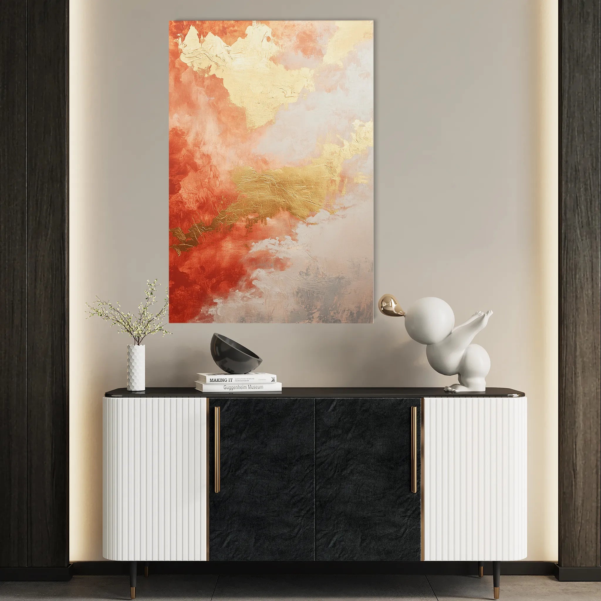 Abstract 365 Canvas Art 60 x 40 cm / Black
