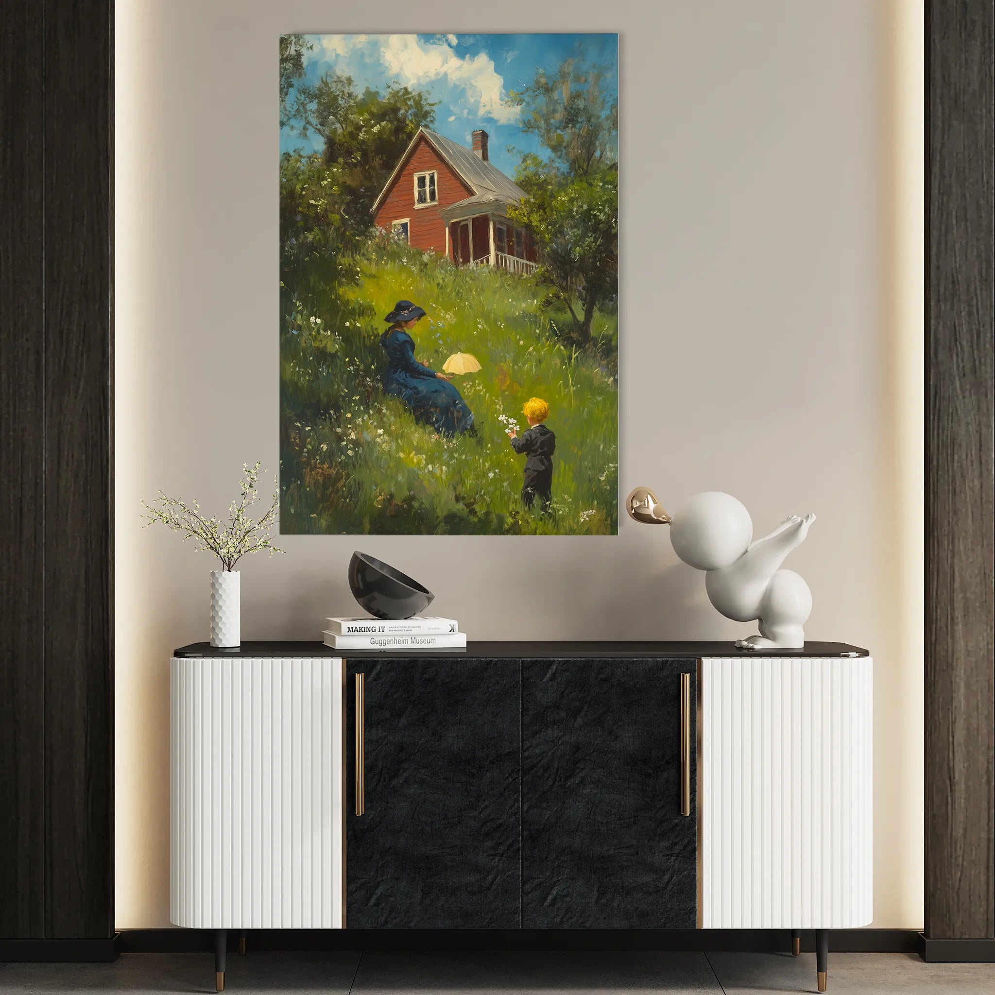 Landscape 365 Canvas Art 60 x 40 cm / Black