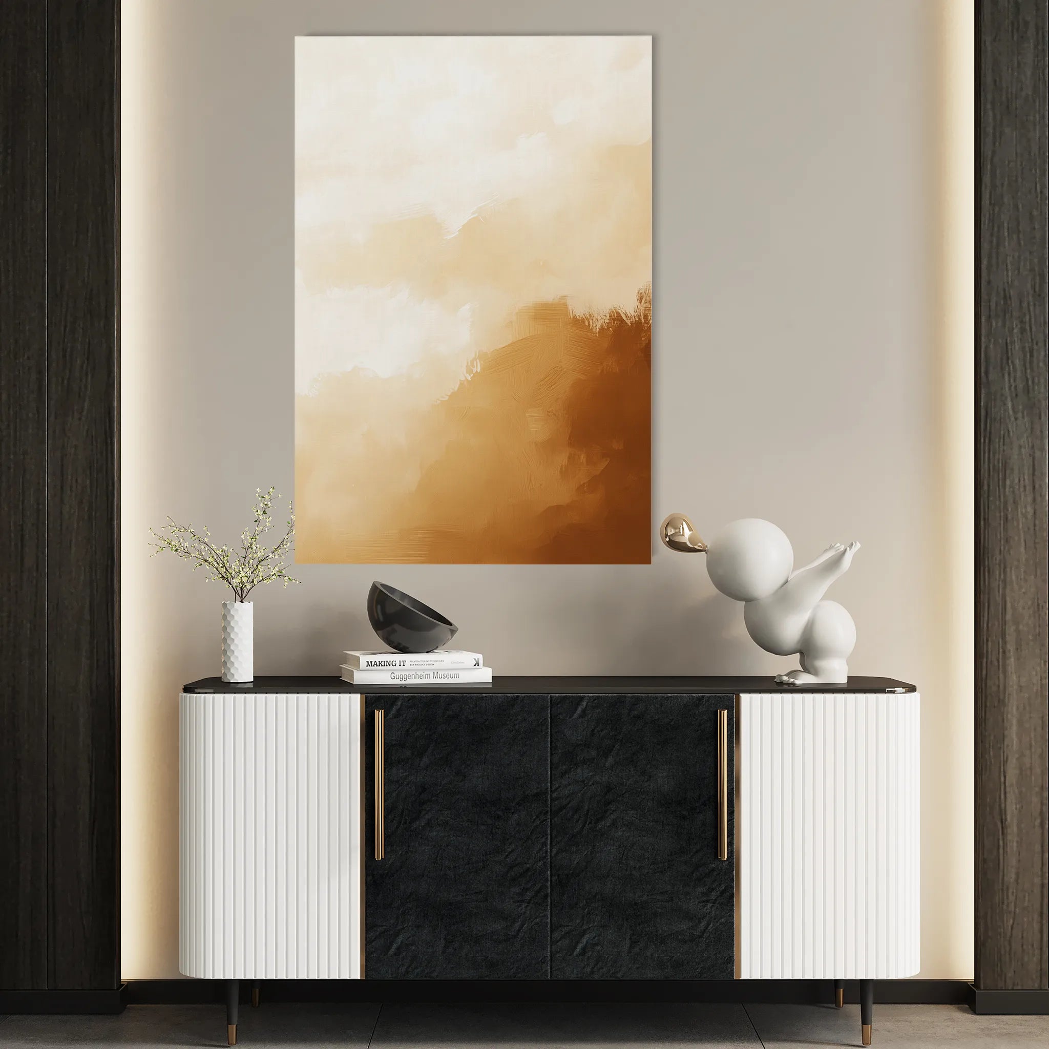 Abstract 367 Canvas Art 60 x 40 cm / Black