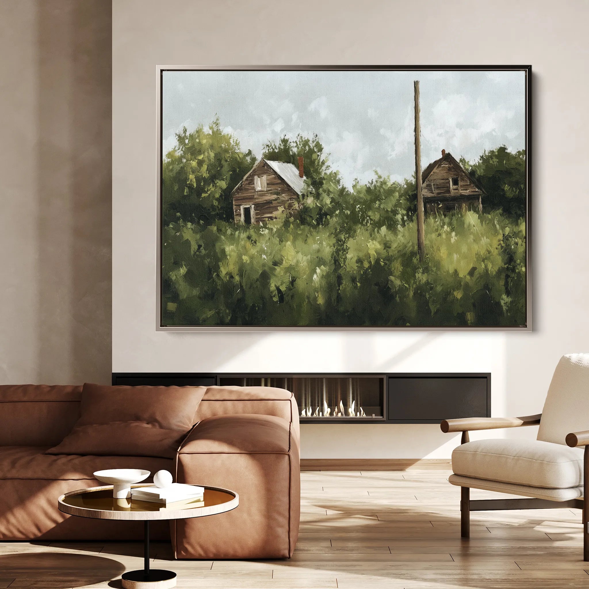 Landscape 368 Canvas Art 60 x 40 cm / Black