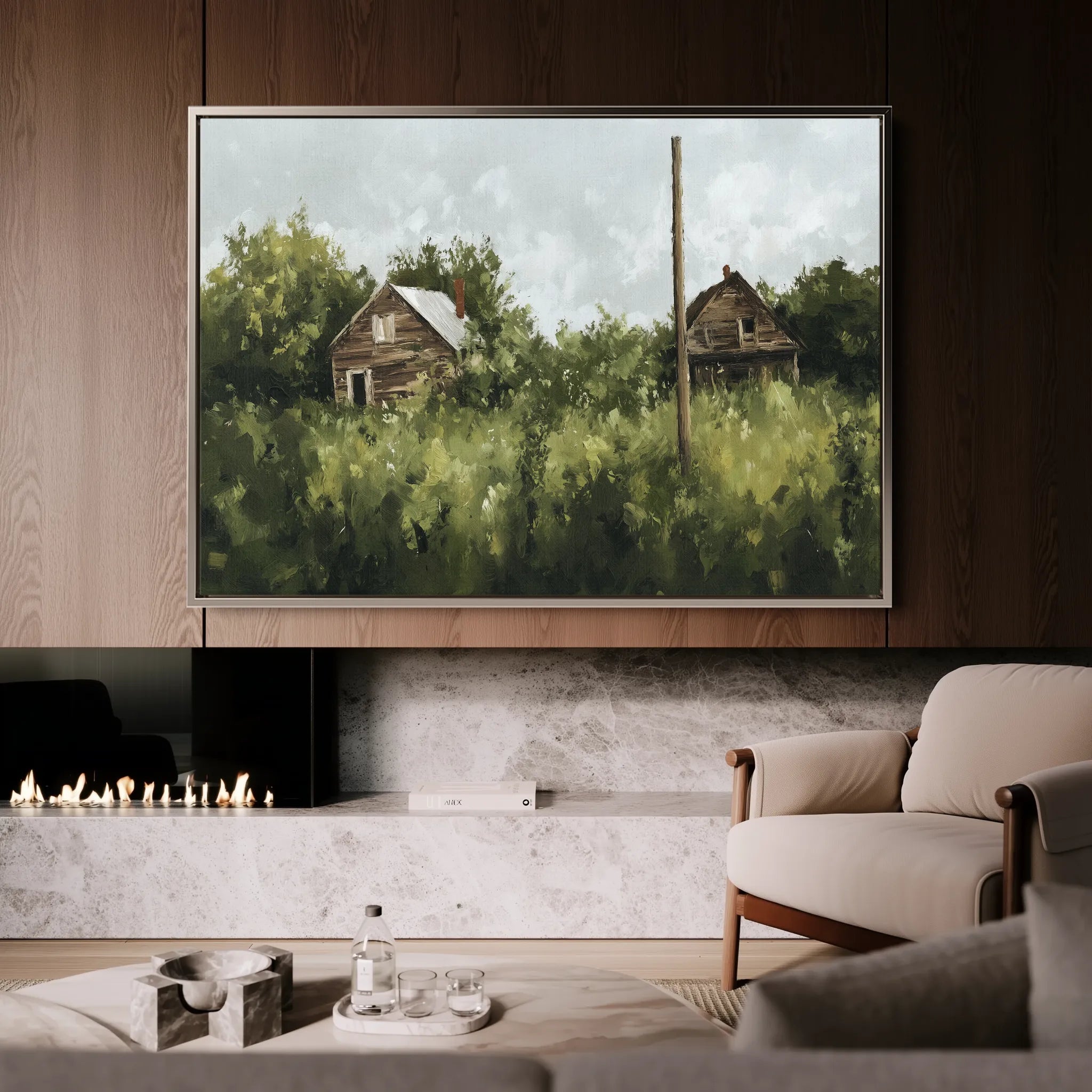 Landscape 368 Canvas Art 60 x 40 cm / Black