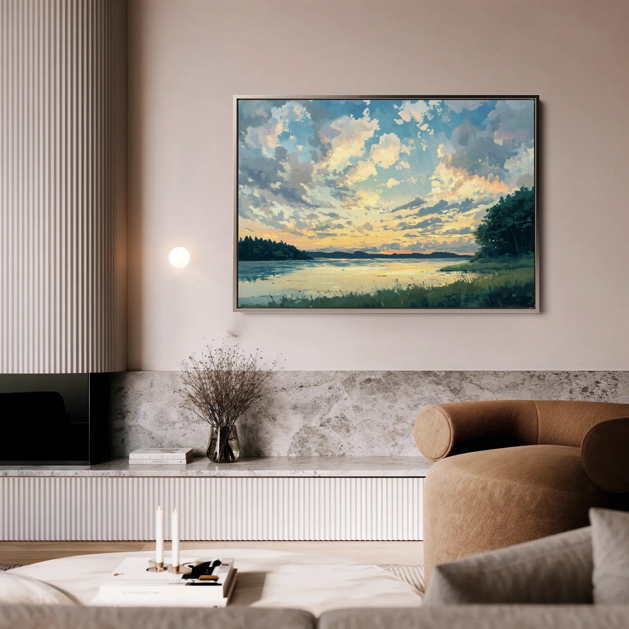 Landscape 369 Canvas Art 60 x 40 cm / Black