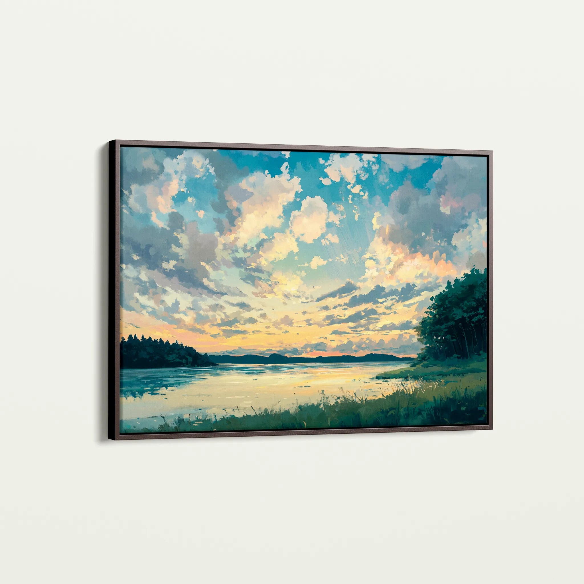 Landscape 369 Canvas Art 60 x 40 cm / Black