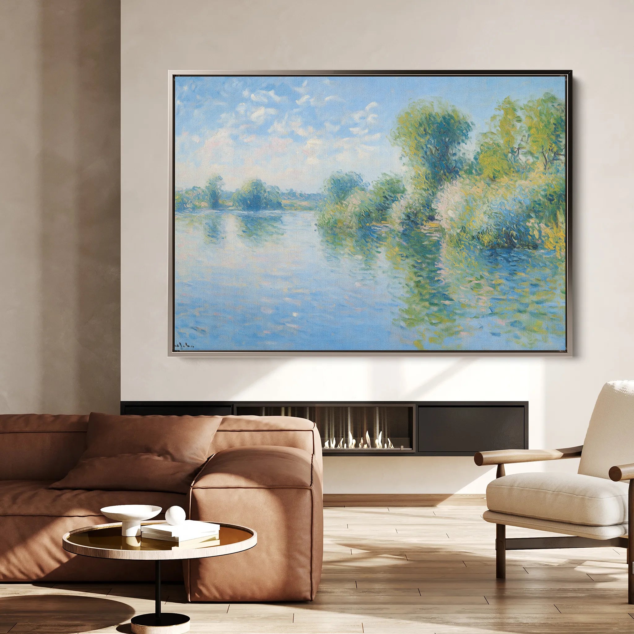 Landscape 370 Canvas Art 60 x 40 cm / Black