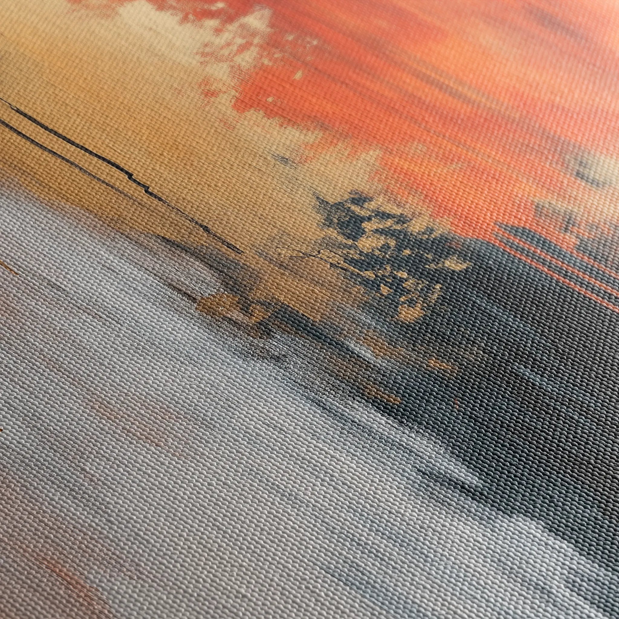 Abstract 371 Canvas Art 60 x 40 cm / Black