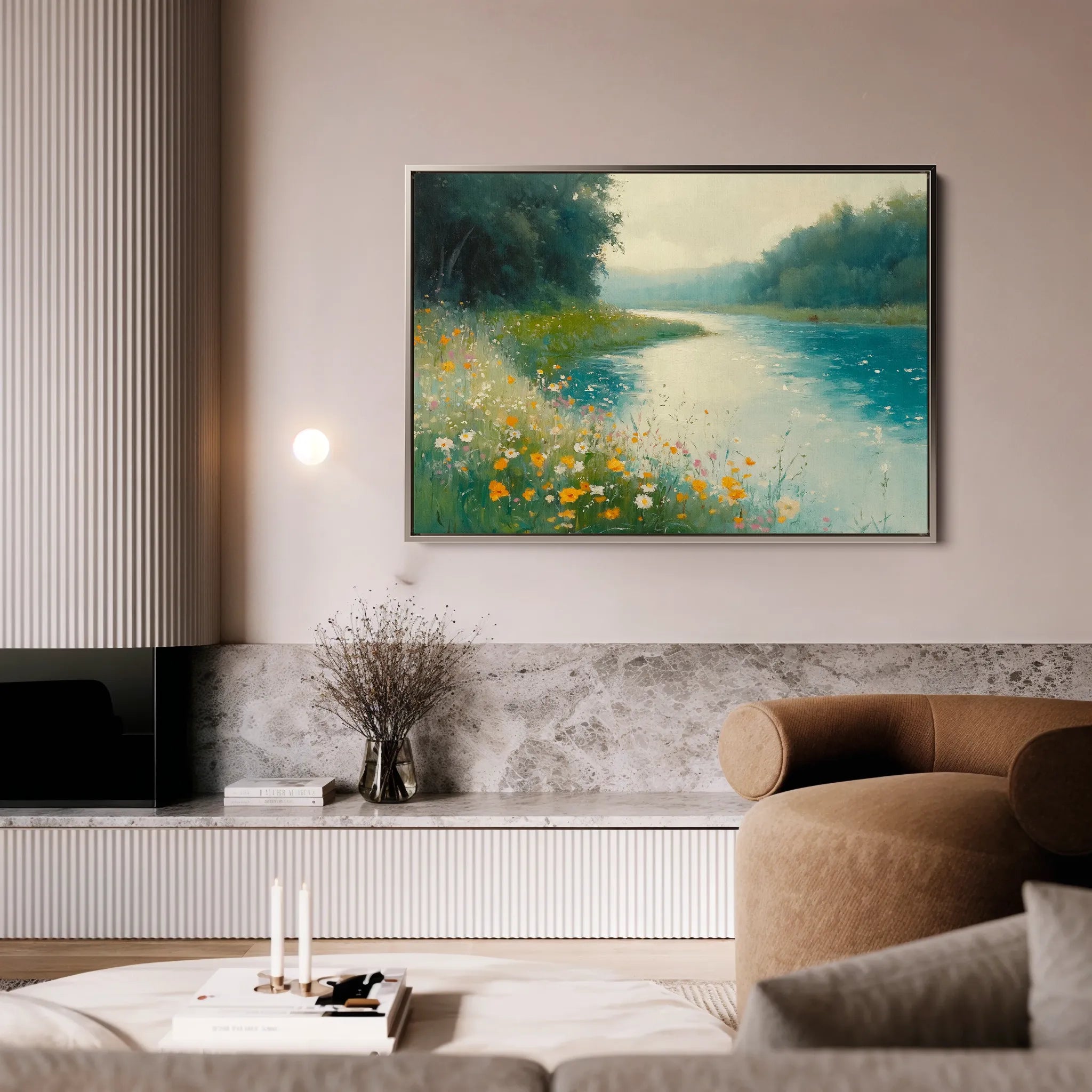 Landscape 371 Canvas Art 60 x 40 cm / Black