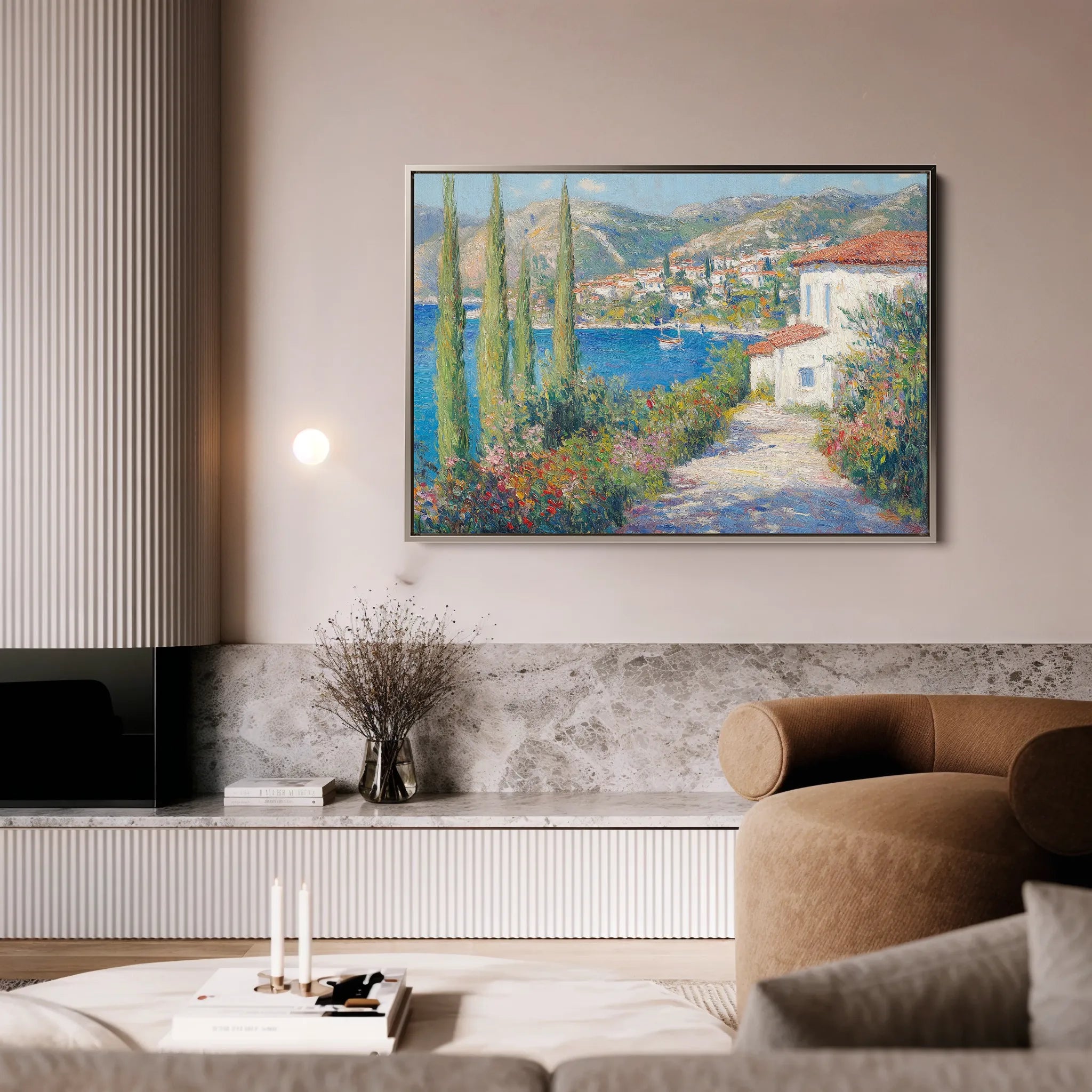Landscape 375 Canvas Art 60 x 40 cm / Black