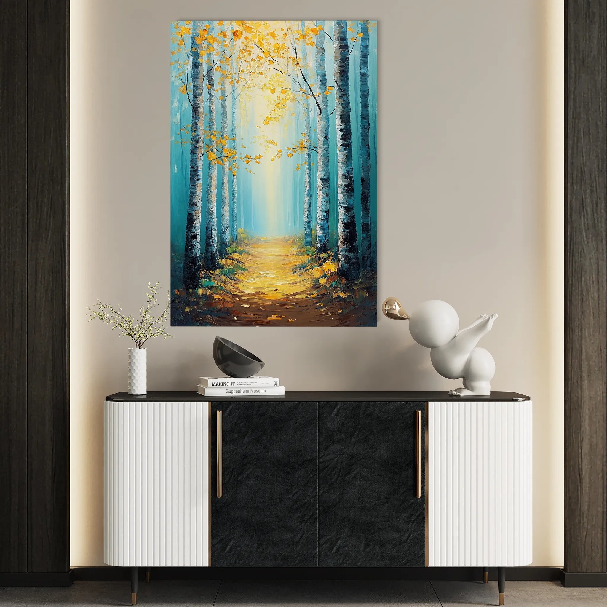 Landscape 379 Canvas Art 60 x 40 cm / Black