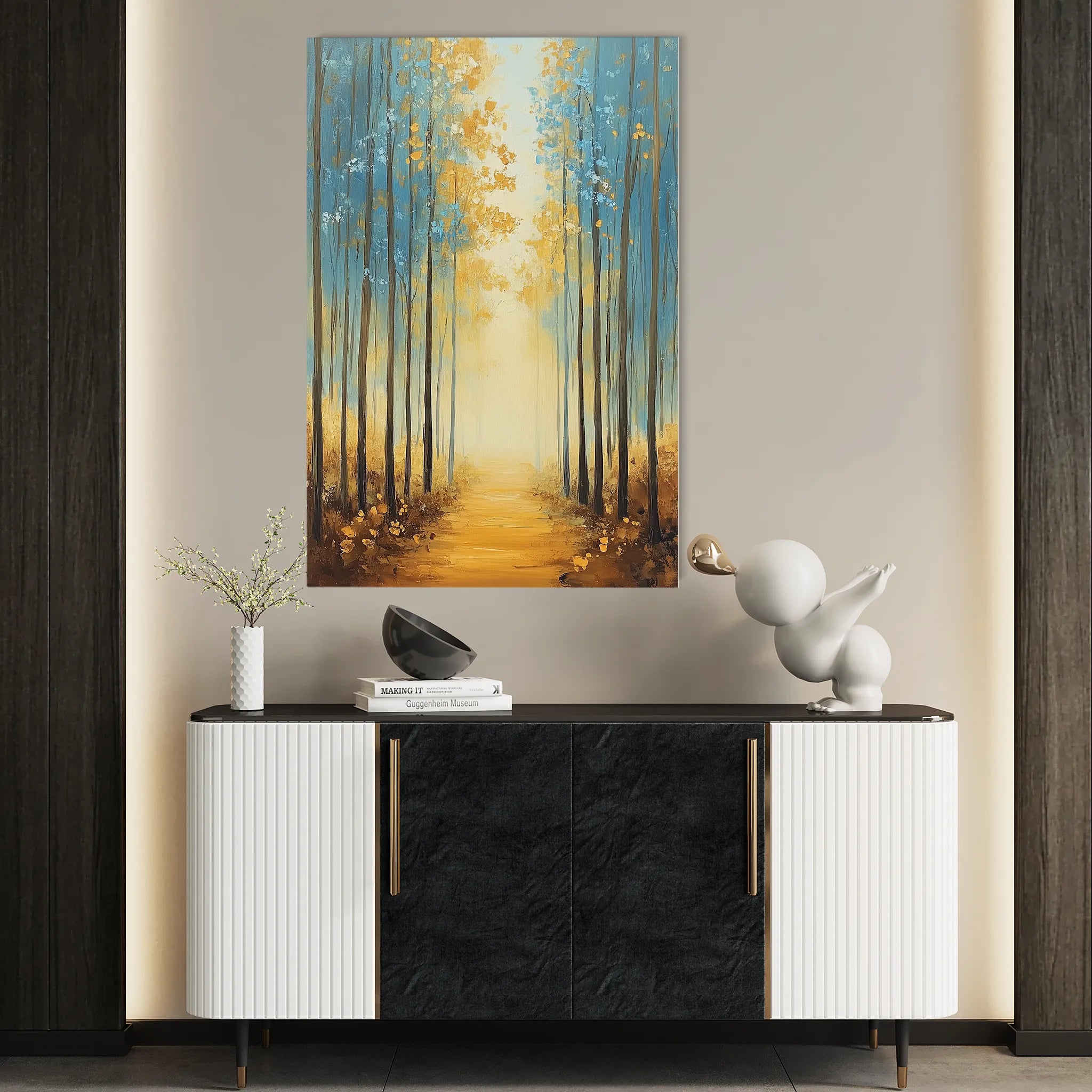 Landscape 380 Canvas Art 60 x 40 cm / Black