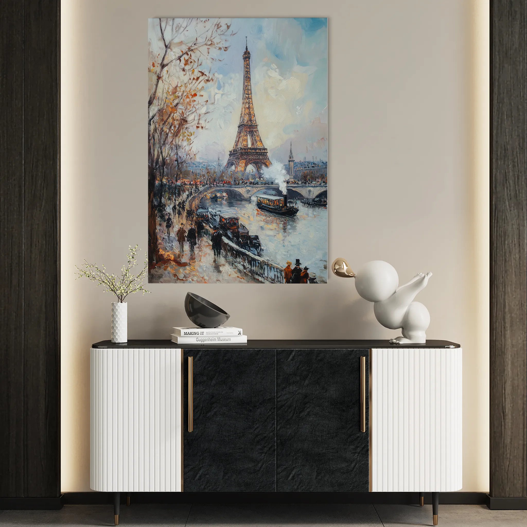 Landscape 382 Canvas Art 60 x 40 cm / Black