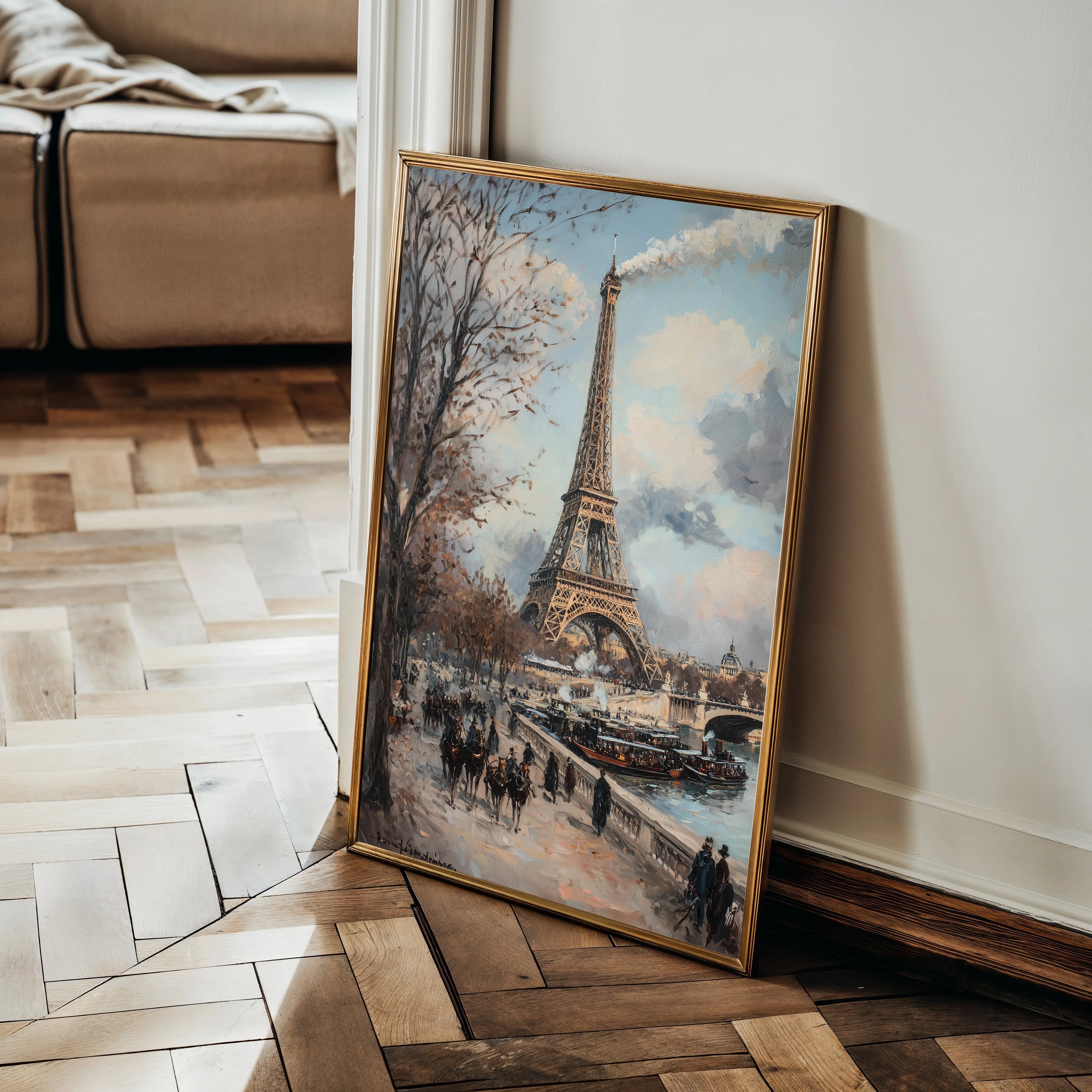 Landscape 383 Canvas Art 60 x 40 cm / Black